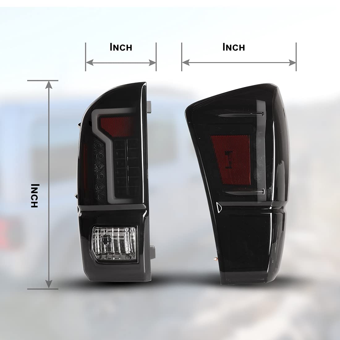 Nixon Offroad LED Tail Lights Assembly for 2016-2022 Toyota Tacoma - Smoke Lens Replacement with LED Turn Signal, Brake & Running Lights (Driver & Passenger Side) | Durable Off-Road Lighting for Night Driving & Adventure