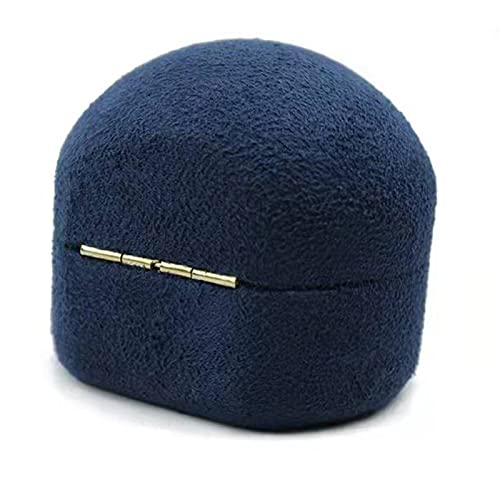 Velvet Jewelry Box Set - Single Ring Gift Box for Engagement, Wedding, Proposal, Birthday & Anniversary - Premium Blue Velvet Ring Case - Perfect for Proposal Surprises, Bridal Jewelry Storage & Romantic Gift Giving