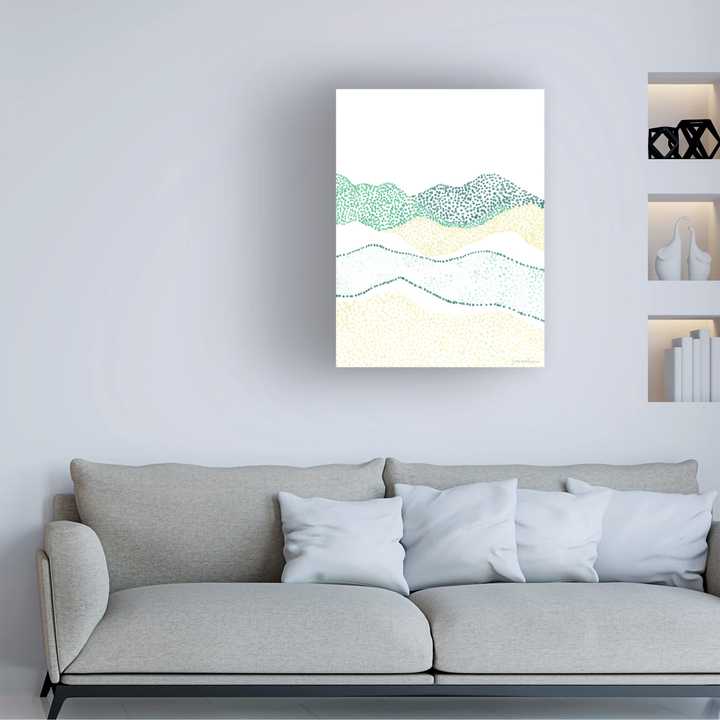 Trademark Fine Art 'Terra Dots II' Abstract Canvas Wall Art by Vanna Lam - Modern Home Decor for Living Room, Bedroom & Office