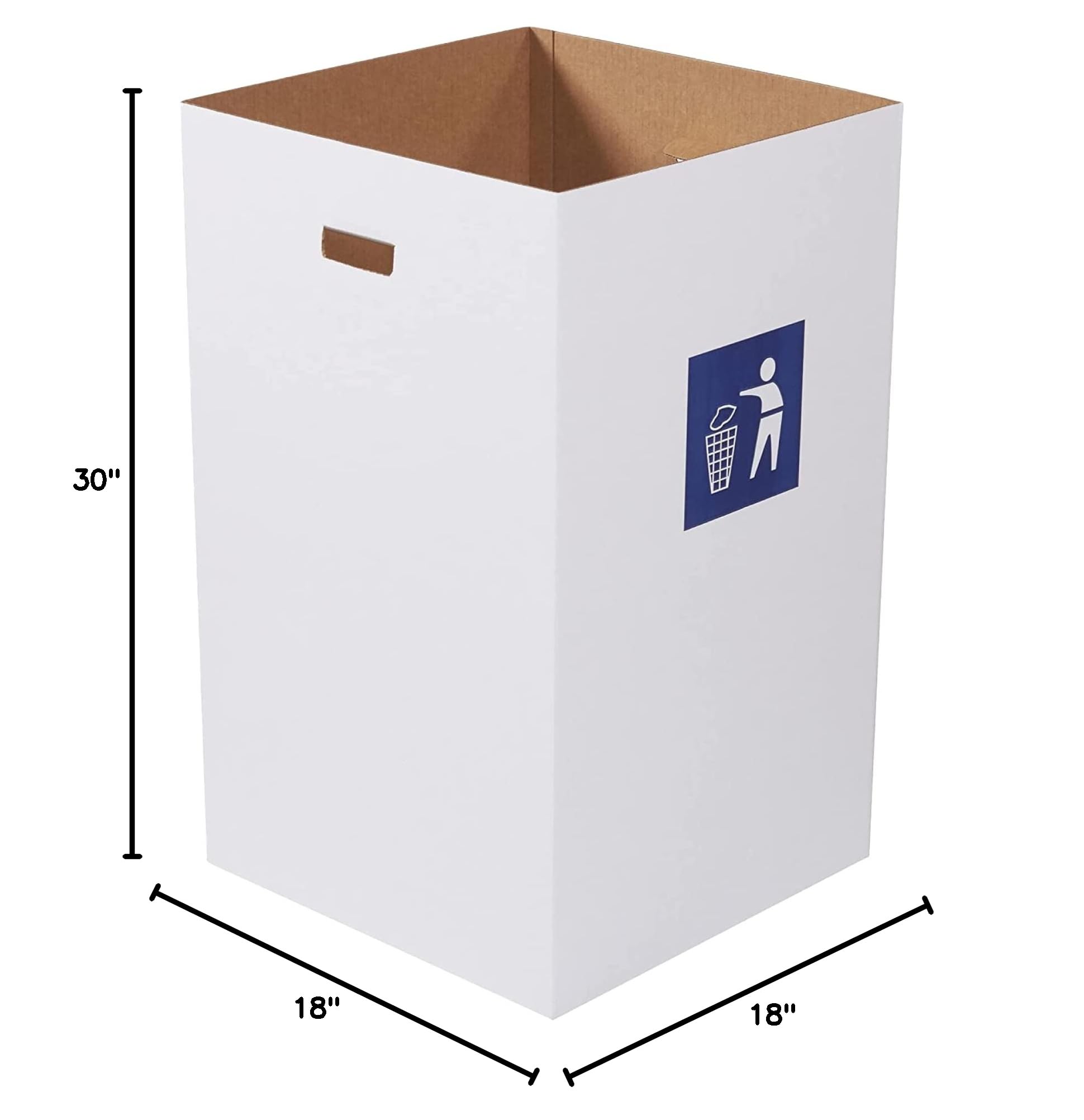 AVIDITI 40 Gallon Cardboard Trash & Recycling Bins 10-Pack | 18