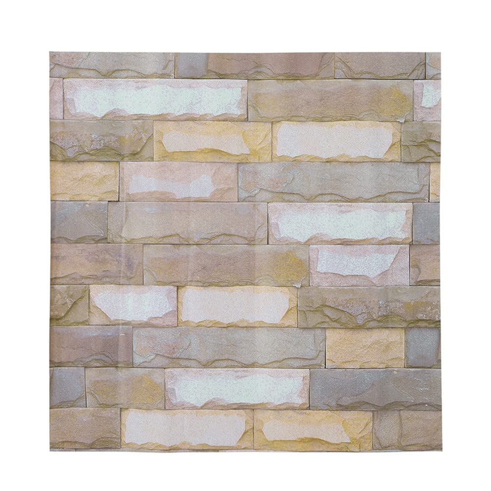 3D Self-Adhesive Brick Wall Stickers - Rustic Stone Decorative Decals for Home, Living Room, Bedroom & Office Interior Design
