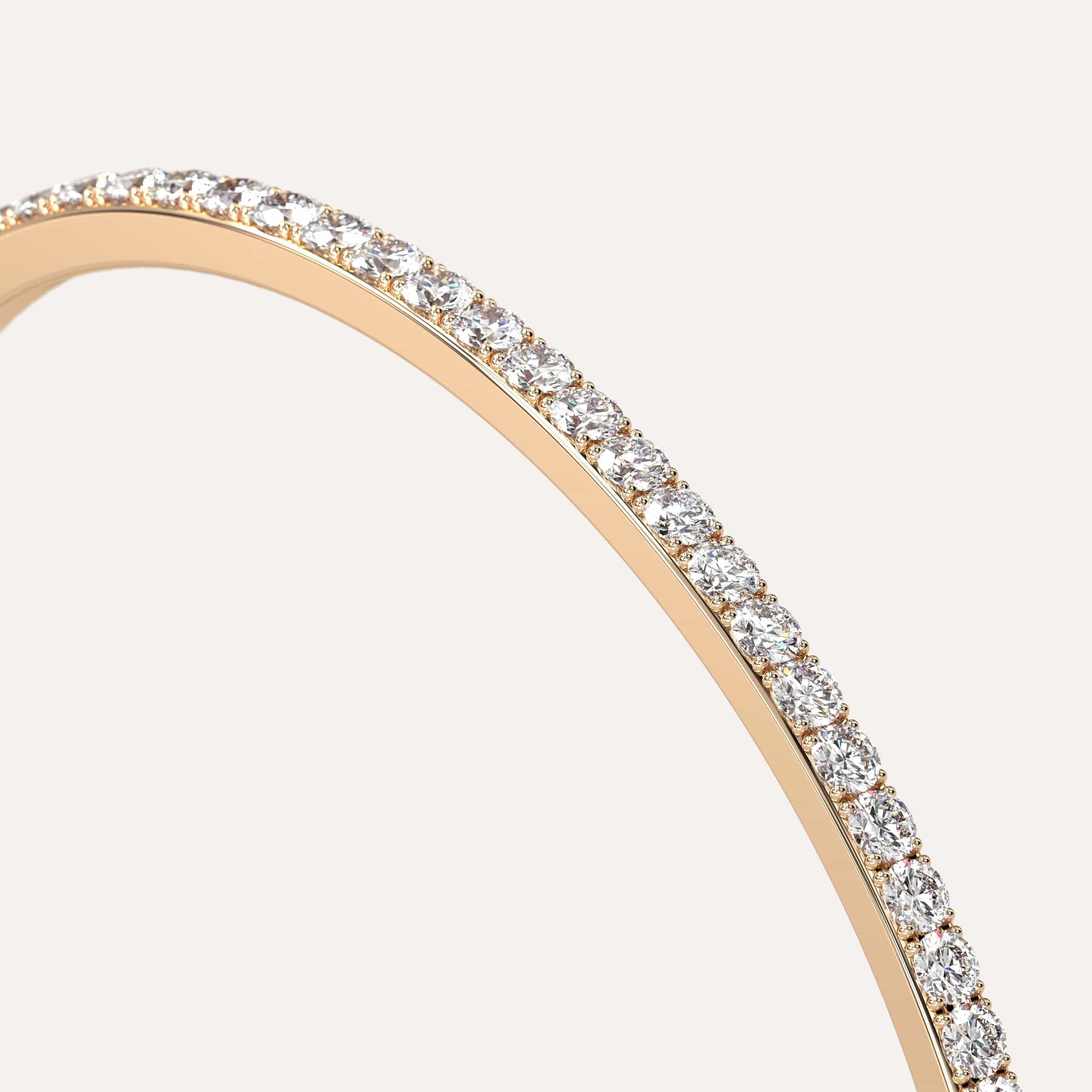2 Carat Pave Diamond Bangle Bracelet for Women - Elegant Tennis Bracelet for Wedding, Anniversary & Special Occasions