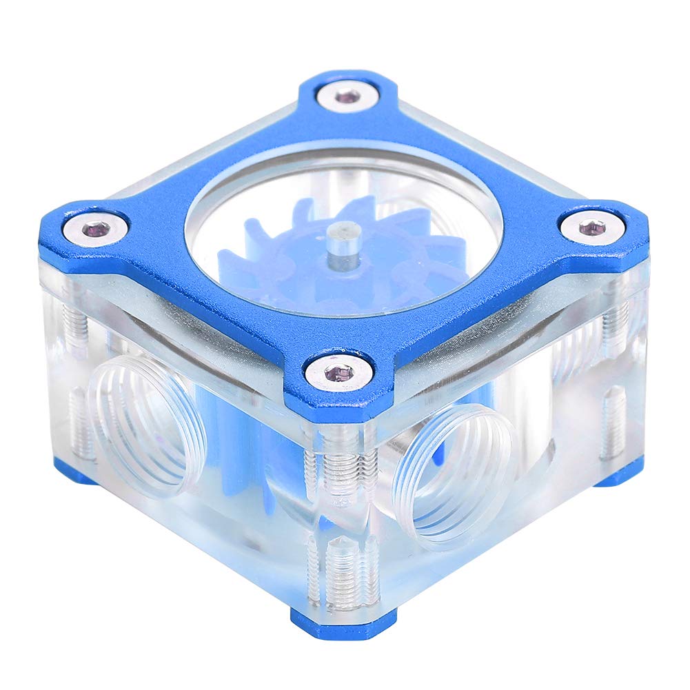 High-Performance Richer-R PMMA Water Cooling Flow Meter with G1/4 Thread - Compact Transparent Blue Liquid Flow Indicator for PC Water Cooling Systems | Ideal for Gaming Rigs, Custom PC Builds & Liquid Cooling Setups