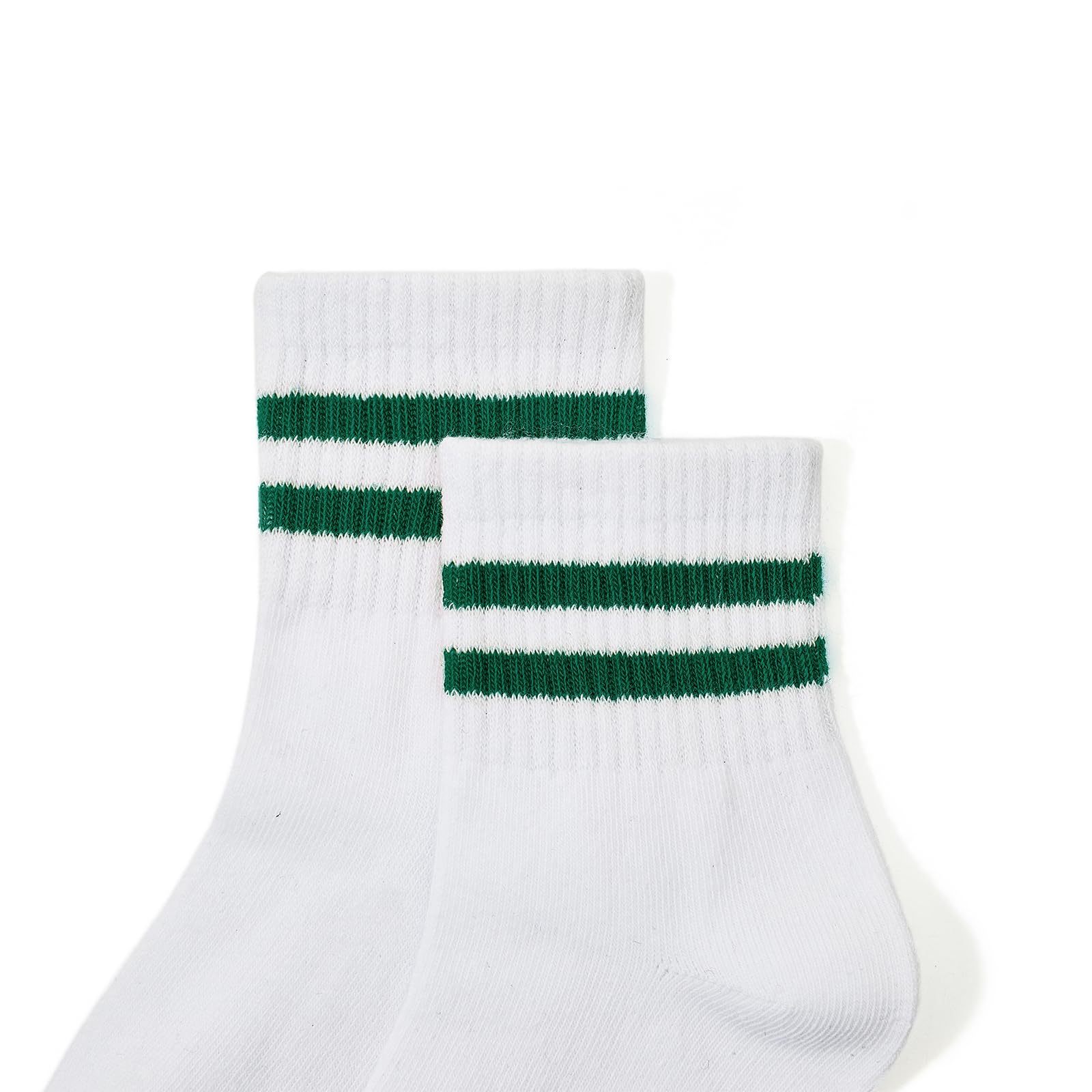 Retro Colorful Stripes Hearts Crew Athletic Socks for Toddler Girls - Soft Cotton Kids Socks for School, Sports & Everyday Wear | American Trends