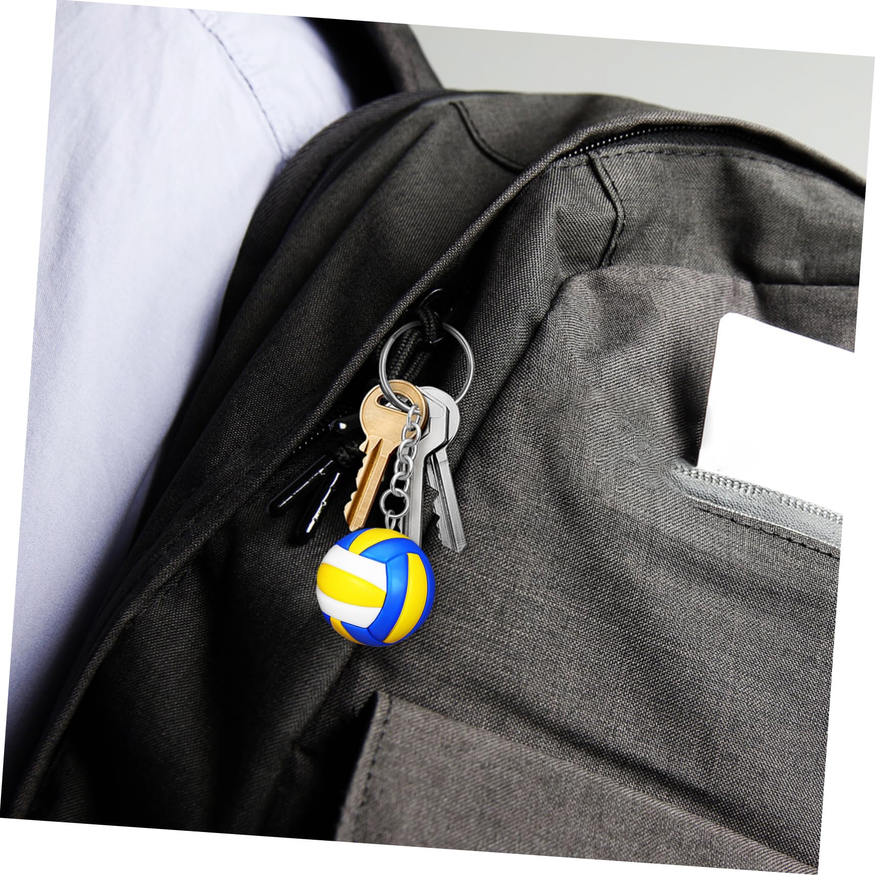 BIUDECO Volleyball Pendant Keychain - Stylish Sports Keyring for Women, Backpacks & Gifts | Perfect for Volleyball Players, Fans & Fashion Accessories