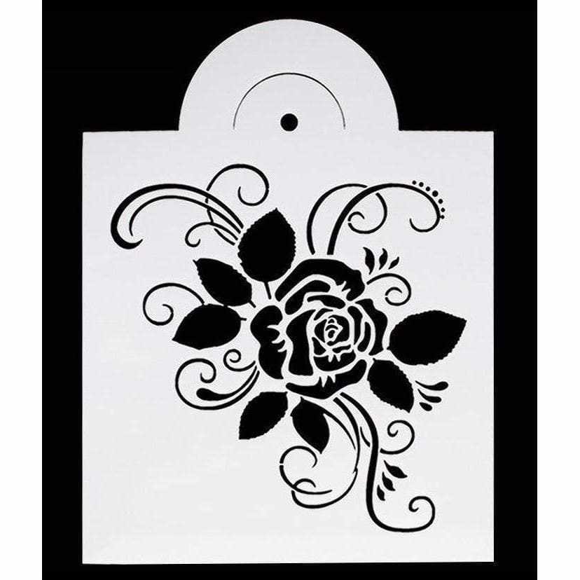 6x6 Rose and Flower Beauty and The Beast Themed Stencil - Perfect for DIY Crafts, Home Decor, and Disney-Themed Parties