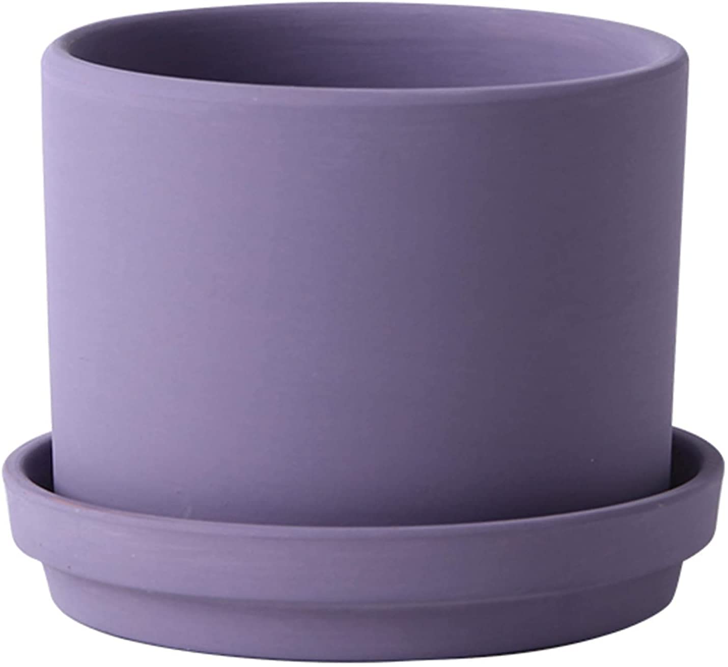 **Cuiqiuju Succulent Cylindrical Flower Pots with Drainage Tray - Indoor Outdoor Garden Planters for Succulents, Herbs, Small Plants (Color: K) - Perfect for Home Decor, Office Desk, Balcony & Patio**