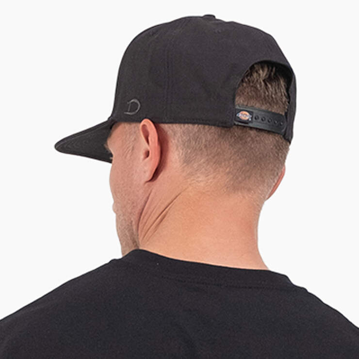 DICKIES Flat Bill Duck Cap - Black | Adjustable Snapback Hat for Men & Women | Perfect for Outdoor Activities, Sports & Casual Wear
