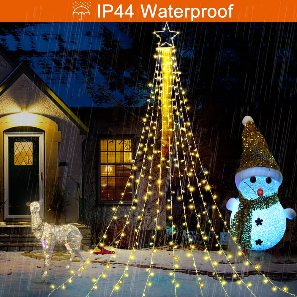 FUNIAO 320 LED Christmas Tree Lights with 12