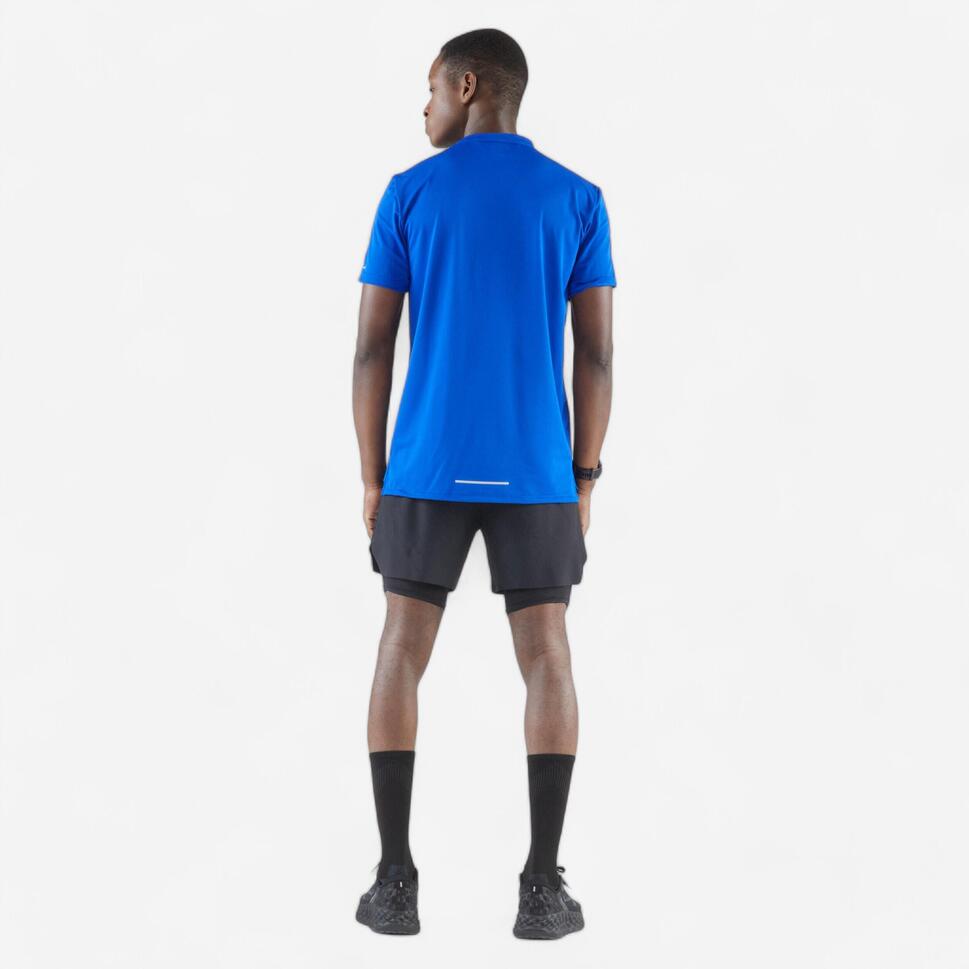 Kiprun Men's Run 500 2-in-1 Compression Running Shorts with Liner - Lightweight Quick-Dry Athletic Shorts for Jogging, Gym Workouts & Marathon Training