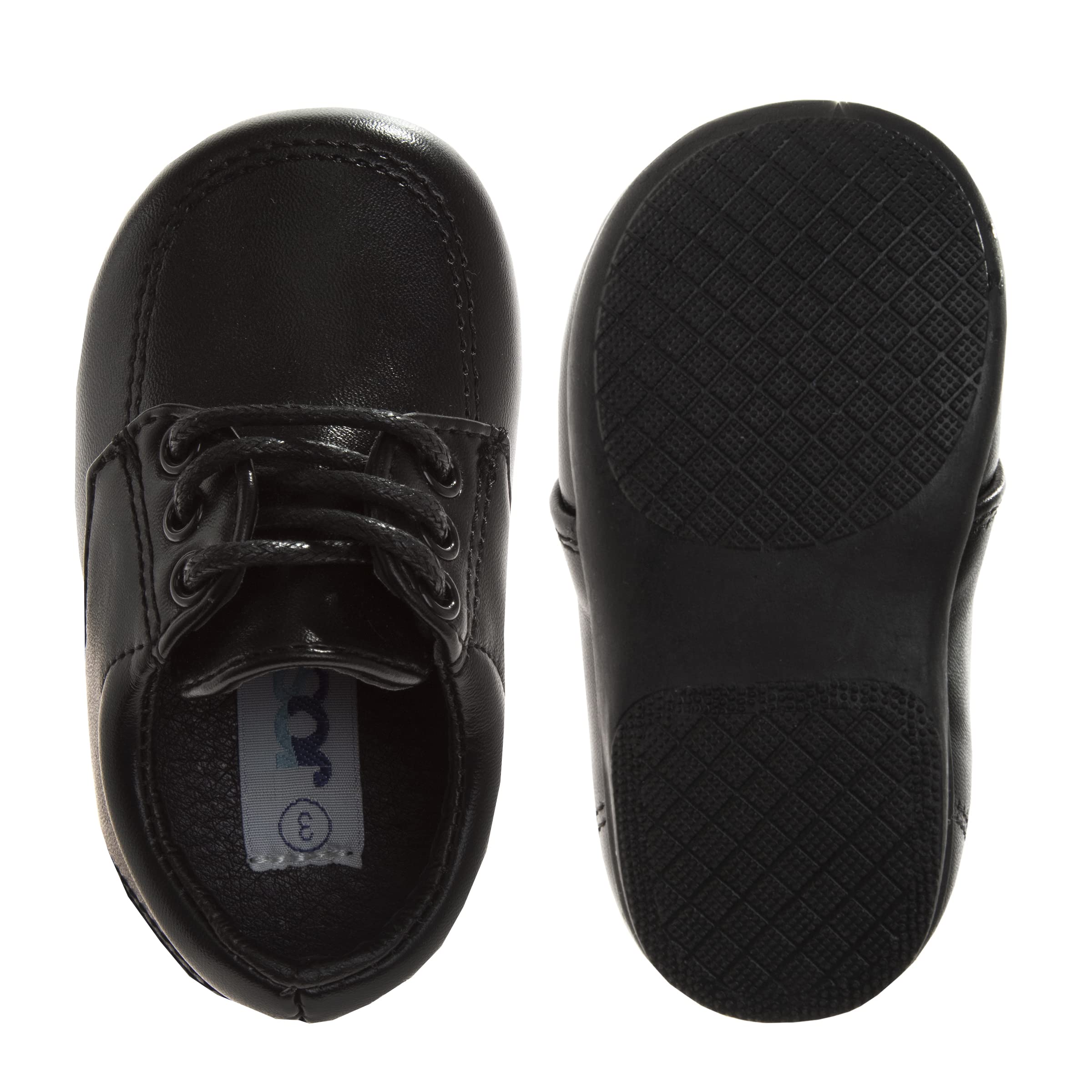 Josmo Baby Boys' Dress Shoes - Casual Leatherette Derby Walking Shoes for Infant & Toddler | Perfect for Weddings, Parties & Special Occasions