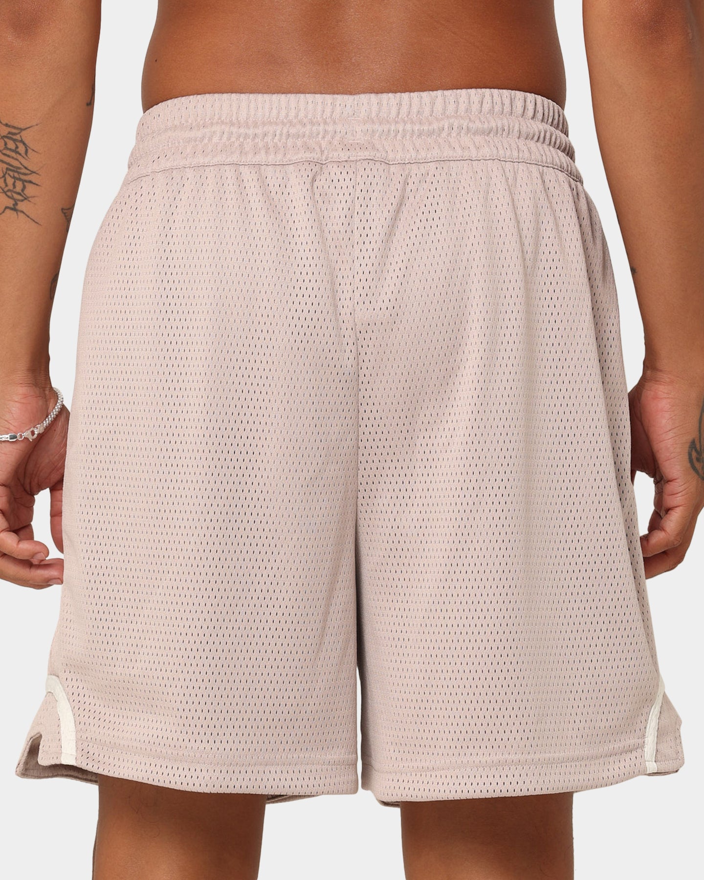 Adidas Men's Basketball Shorts - Wonder Taupe/Off White Mesh Athletic Shorts for Training & Casual Wear | Lightweight & Breathable for Sports & Gym