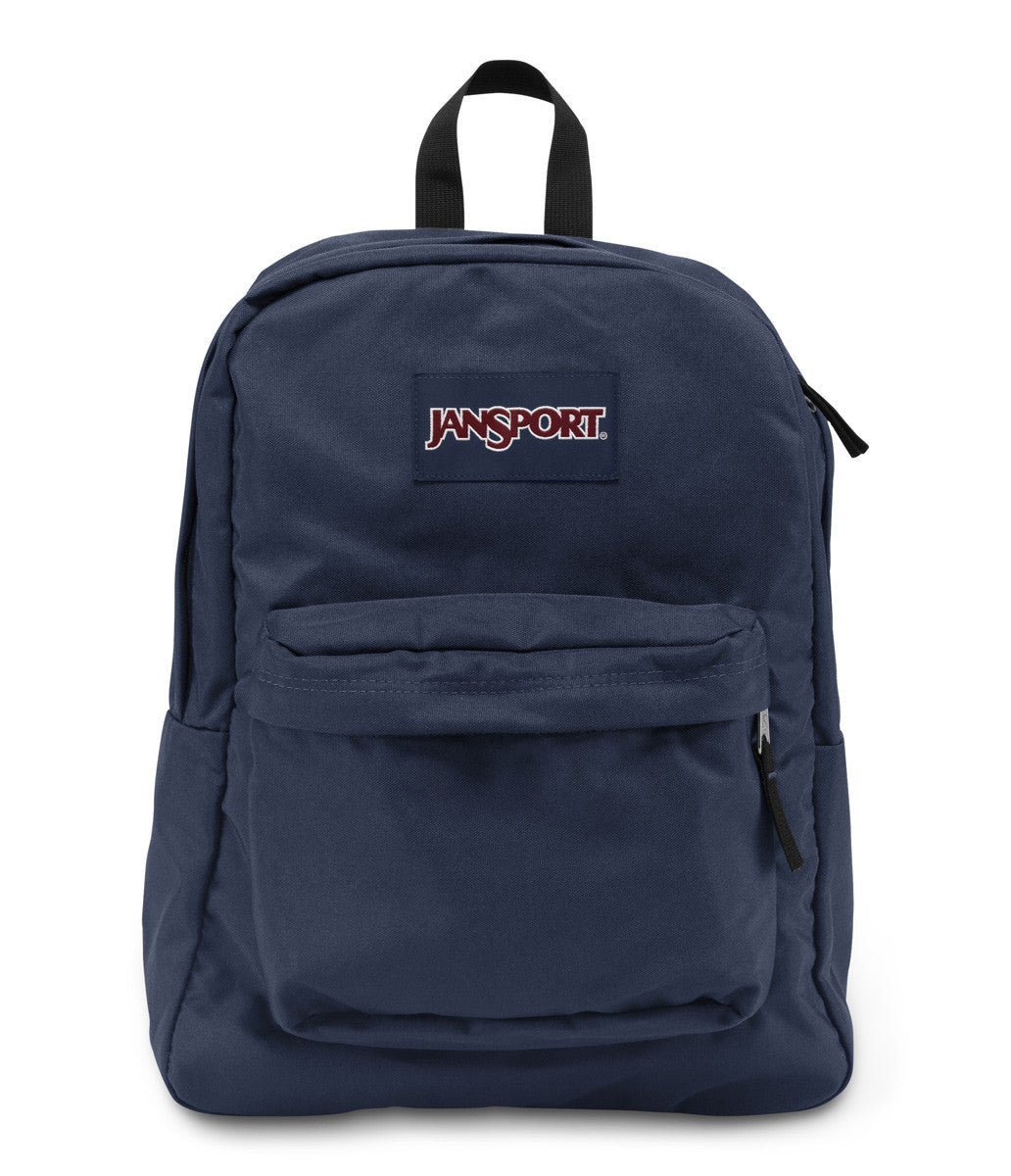JanSport SuperBreak Backpack - Lightweight Laptop Backpack for School & Travel, Navy Blue - Perfect for College Students, Commuters & Everyday Use