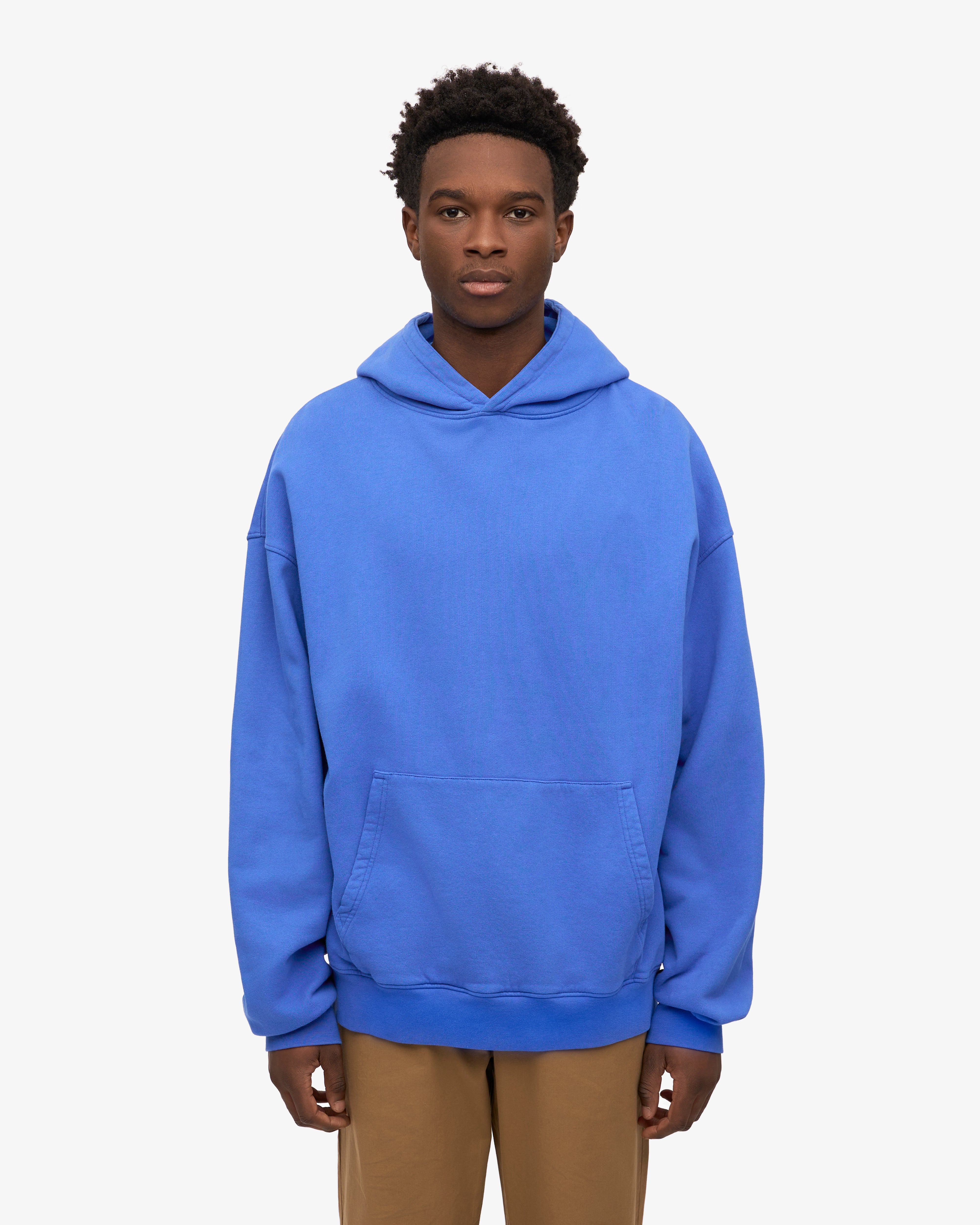 Premium Organic Cotton Oversized Hoodie - Sapphire Blue | Cozy & Stylish Unisex Pullover for Casual Wear, Lounge & Outdoor Activities