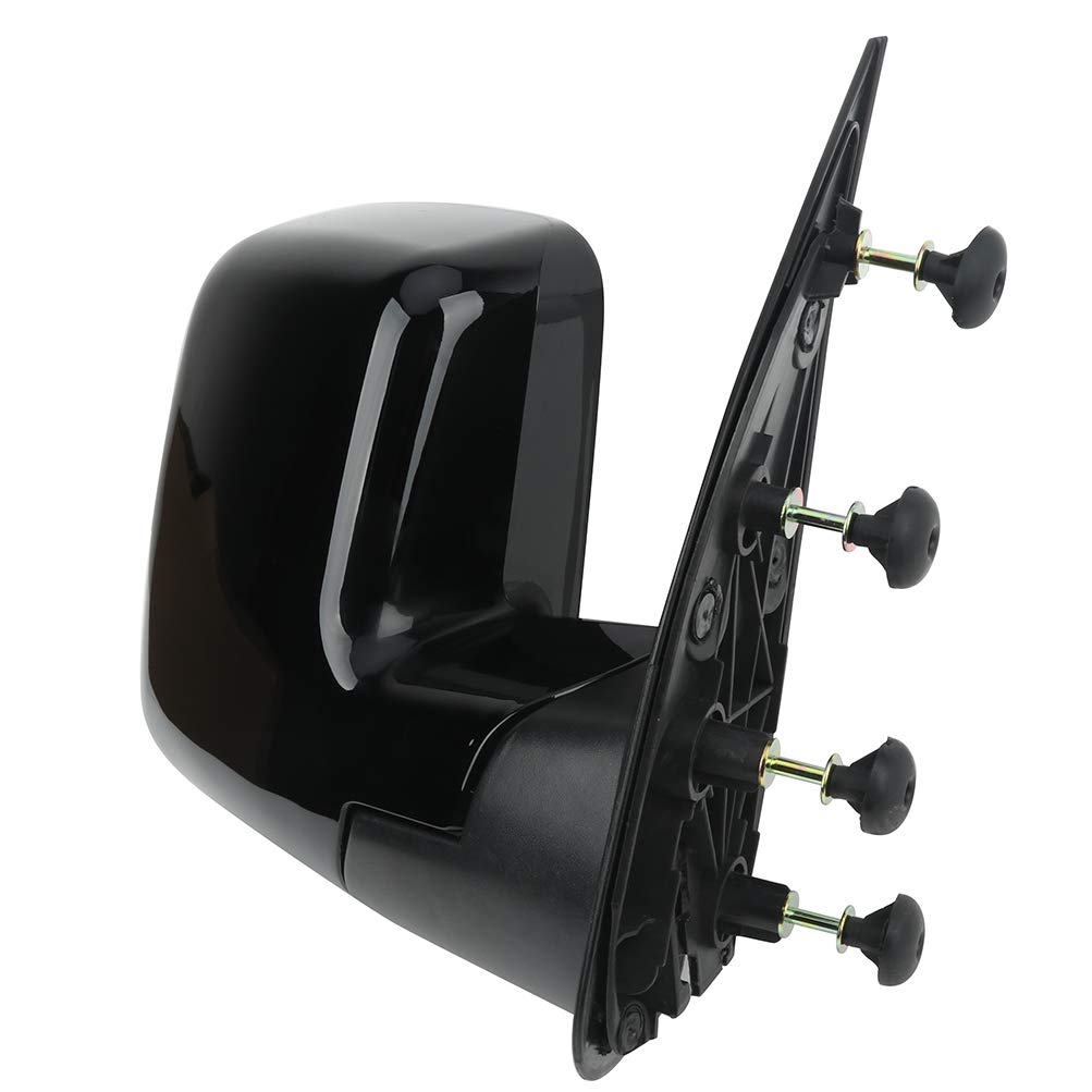 OCPTY Black Right Side Mirror Replacement for 2003-2005 Ford E-150 Club Wagon | Manual Fold, Non-Heated with Puddle Light | Smooth Mirror Glass | Perfect for Parking Assistance and Blind Spot Visibility