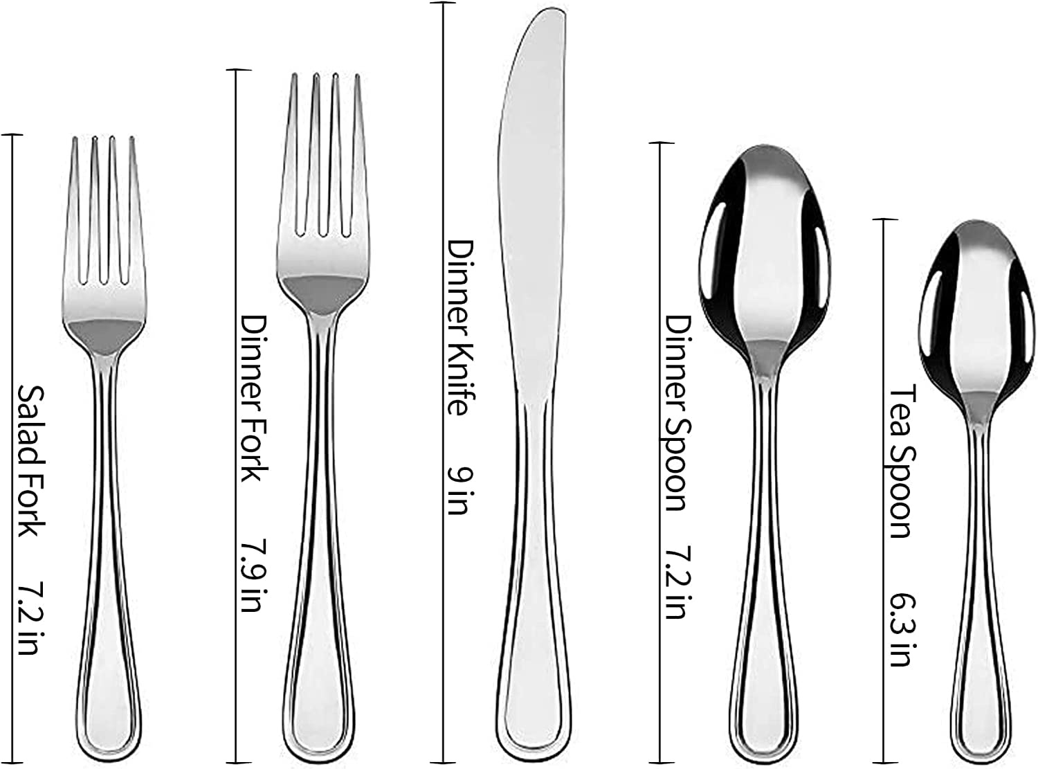 20-Piece Stainless Steel Silverware Set for 4 - Includes Dinner Forks, Salad Forks, Knives, Spoons & Teaspoons - Dishwasher Safe Flatware Set - Perfect for Home Dining, Parties & Everyday Use