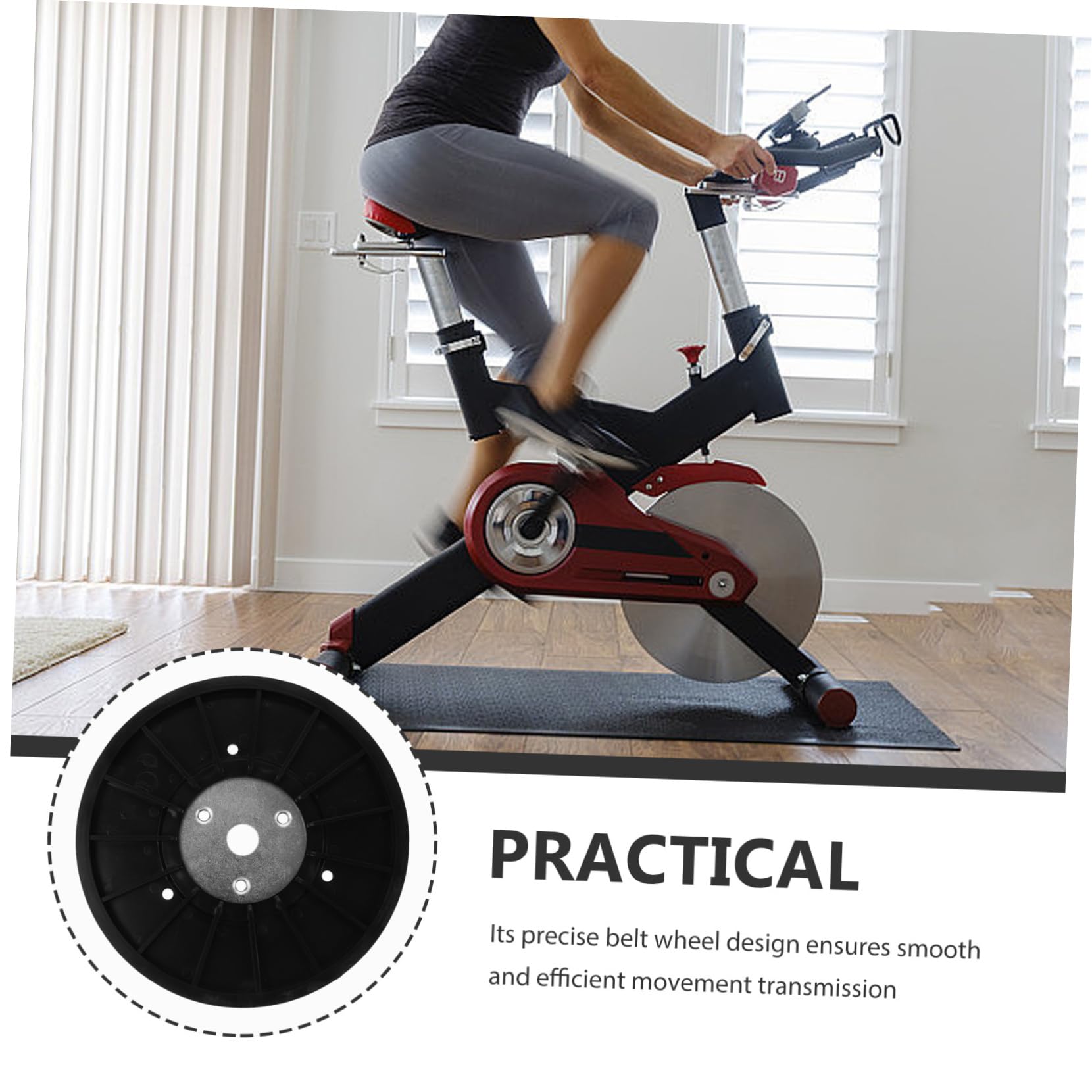 Yardwe Exercise Bike Accessory - Dynamic Cycling Belt Wheel for Indoor Fitness Bikes | Perfect for Home Gym Workouts & Cardio Training