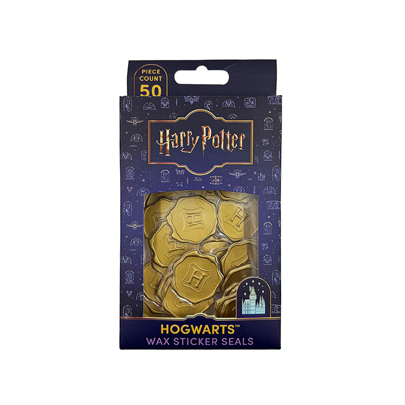 Harry Potter Hogwarts Gold Wax Seal Stamps Set of 50 - Premium Wax Sealing Kit for Invitations, Letters, Wedding Stationery & DIY Crafts