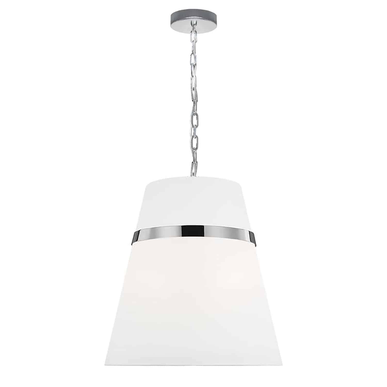 Dainolite SYM-183P-PC-WH3 Modern White Pendant Light Fixture - Perfect for Kitchen Island, Dining Room & Living Room Lighting