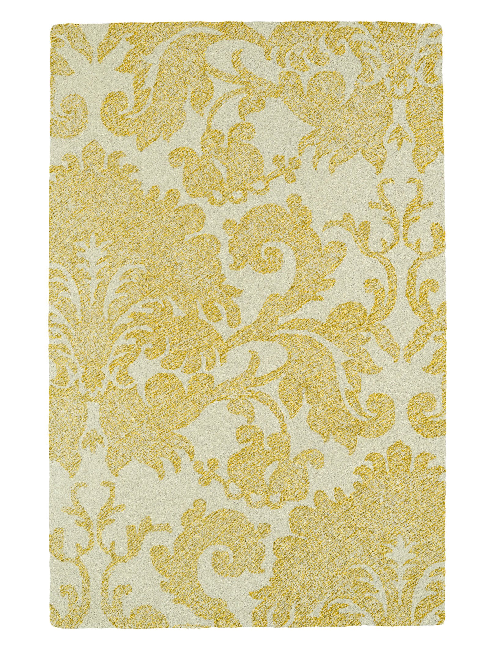 Kaleen Rugs Montage Collection MTG12-05 Gold Hand Tufted Wool Area Rug 5' x 7'9