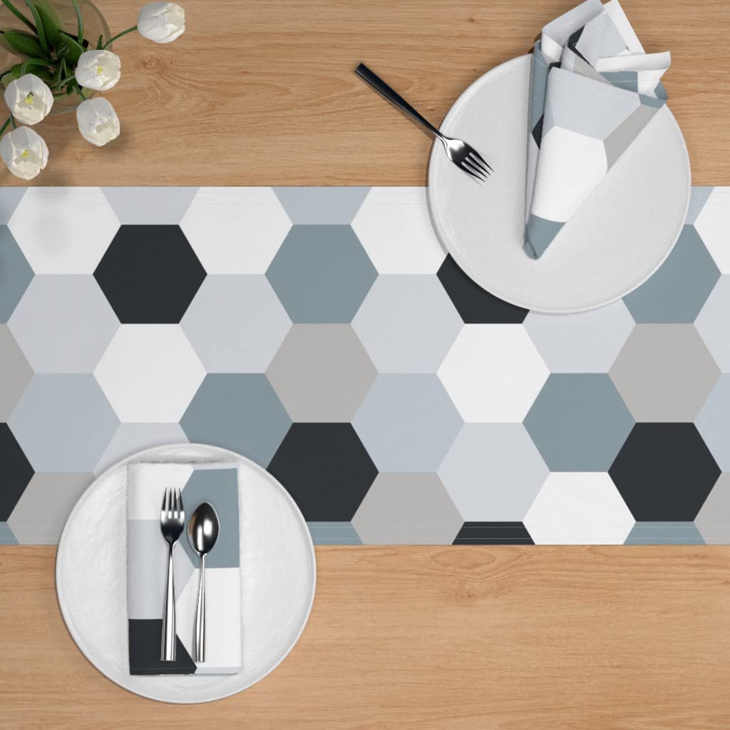 Custom Printed Cotton Sateen Table Runner 90