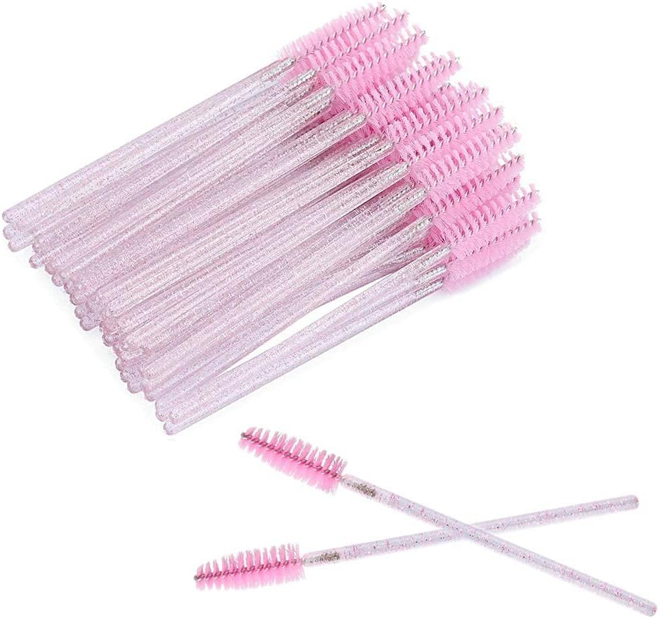 VOIISH Professional Eyelash Mascara Brushes & Eyebrow Applicator Set - 50pcs Disposable Wands for Eyelash Extensions, False Lashes & Makeup Application | Perfect for Salon Professionals & Home Use