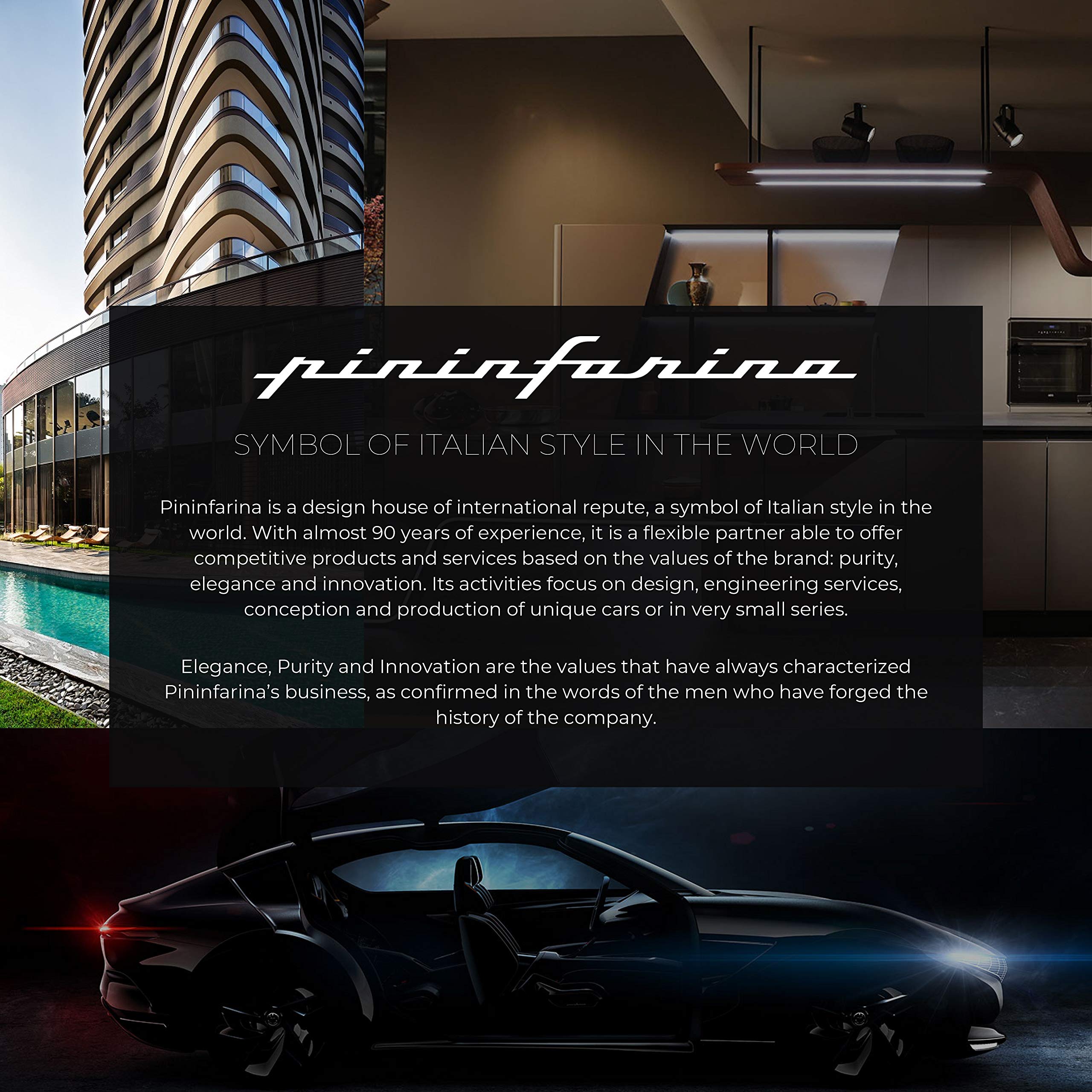 Pininfarina Black Deluxe Armada Plate Single Switch or Staircase with Pilot Light - Premium Electrical Wall Plate for Modern Homes & Offices (Model C-04) | Perfect for Living Rooms, Bedrooms & Hallways