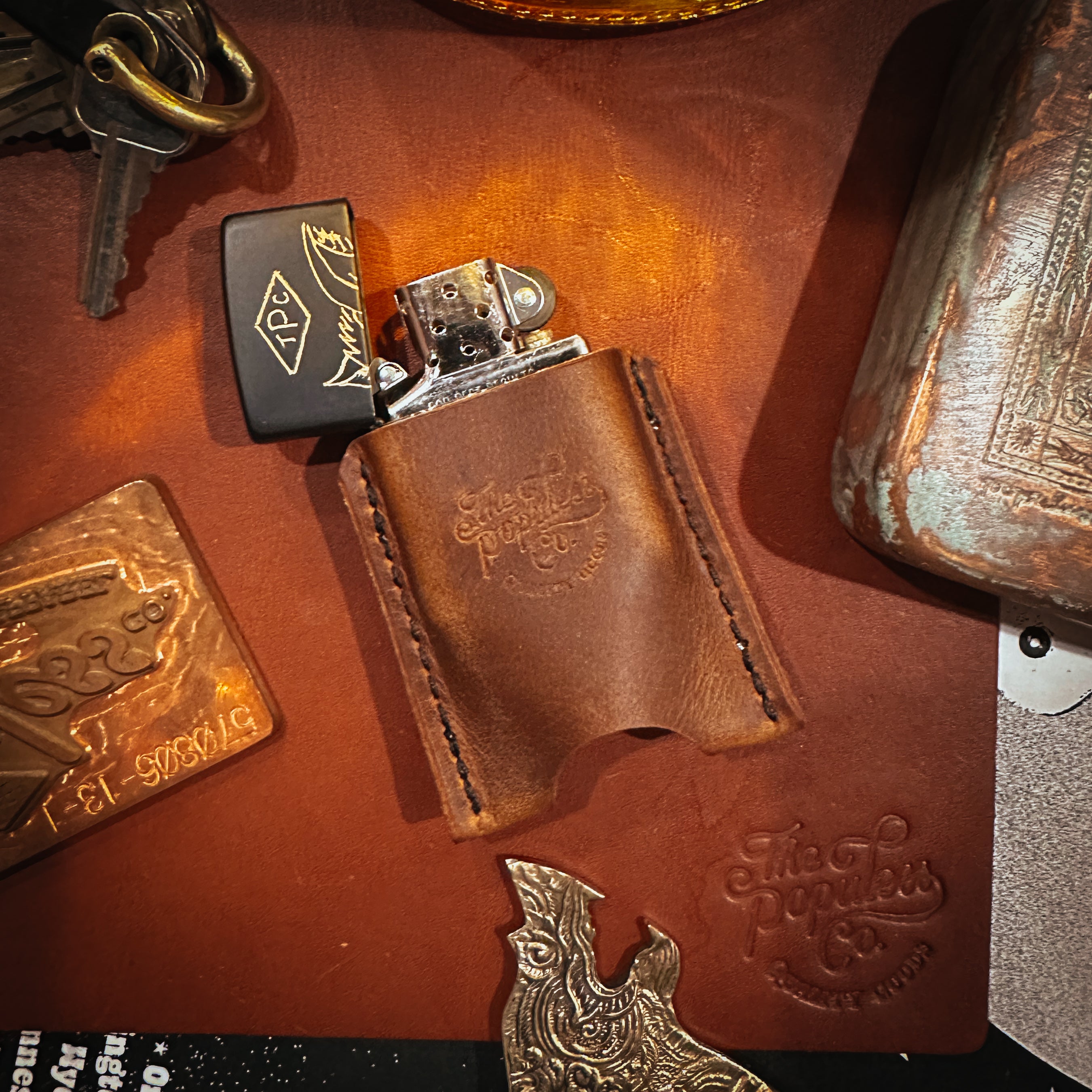 BROOKHAYL x POPULESS Limited Edition Hand Engraved Zippo® Lighter 013 - Black Matte Finish | Perfect for Collectors, Gifts & Everyday Carry