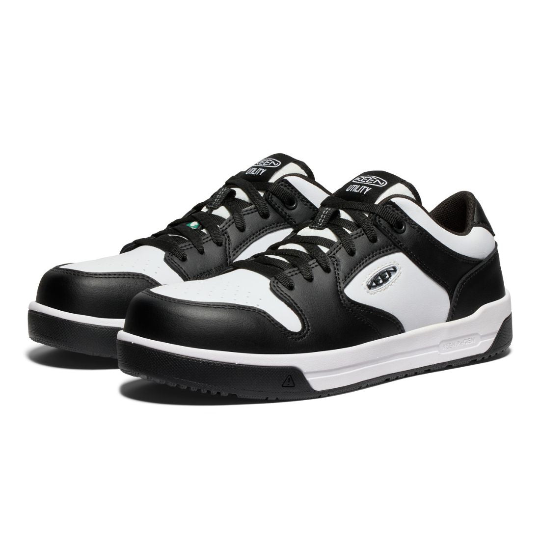 **Keen Overton Men's Composite Toe Athletic Work Shoes - Lightweight & Slip-Resistant - White/Black (1029857) - Ideal for Construction, Warehouse & Outdoor Work**