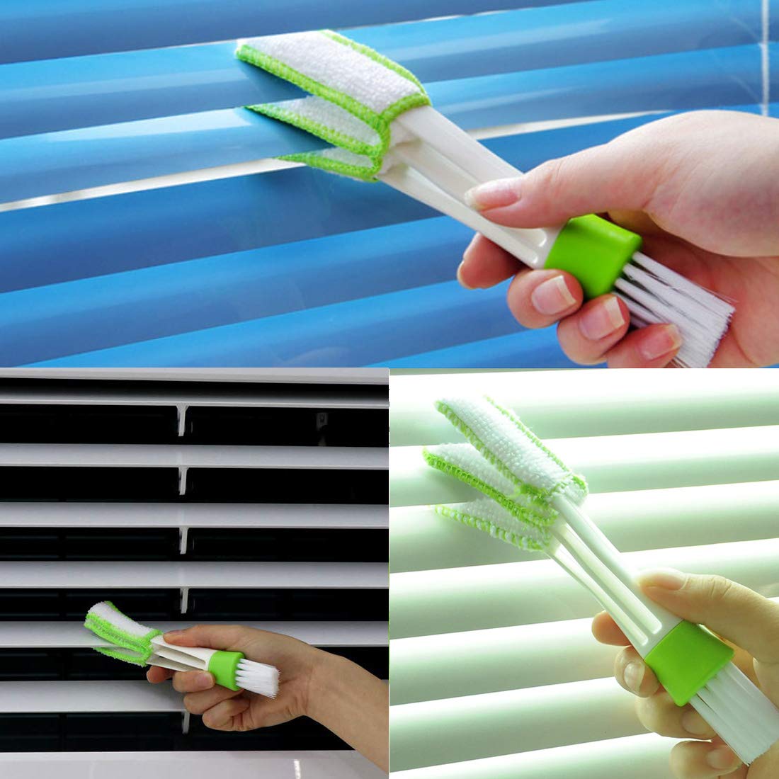 **4-Pack Multi-Function Microfiber Blind Cleaner & Duster - Window Blinds, AC Vents, Car Vents Cleaning Brush Tool - Perfect for Home, Office & Car Cleaning**