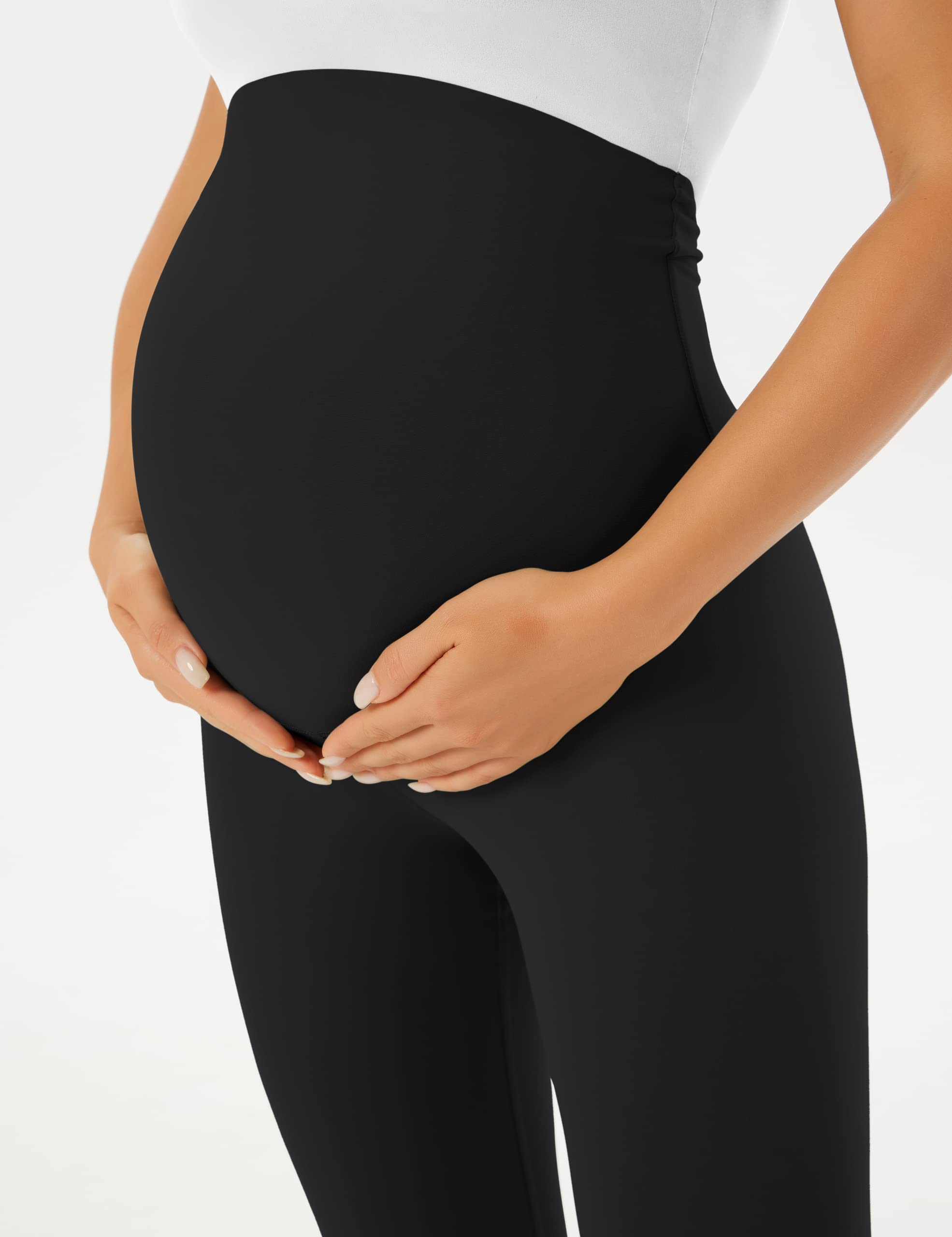 BONVIGOR Women's Maternity Leggings - Over The Belly Bump Pregnancy Yoga Pants for Workout, Running & Active Wear - Soft Full Length Stretchy Workout Leggings - Perfect for Yoga, Gym, and Everyday Comfort