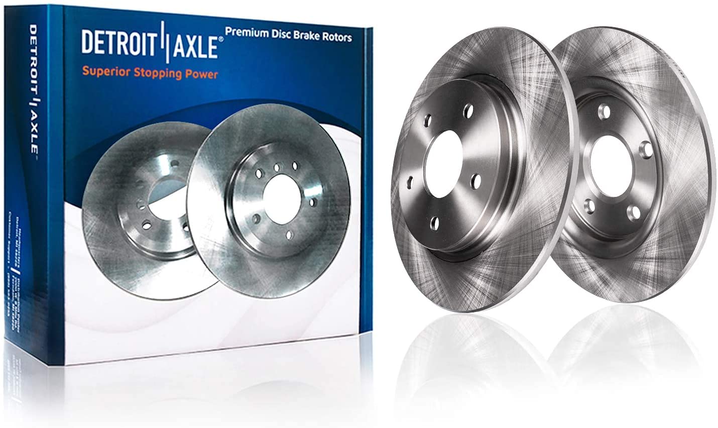 Detroit Axle - Front & Rear Disc Brake Rotors & Ceramic Pads Kit for Ford Fusion, Mazda 6, Lincoln MKZ Zephyr, Mercury Milan | High-Performance Brake Replacement | Perfect for Daily Commuting & Highway Driving