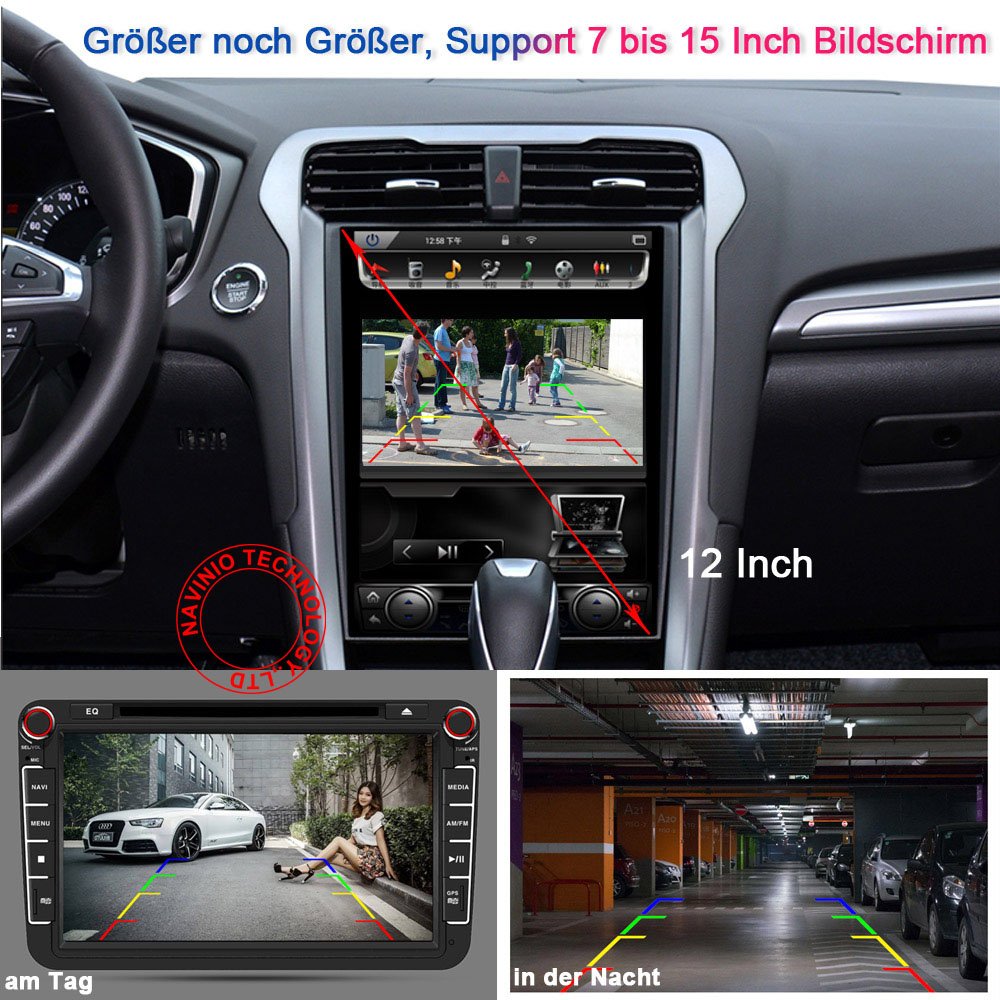 Universal Car Third Brake Light Camera with Rear View Backup - High Visibility Roof Top Mount for Vans & Transporters | Perfect for Night Driving & Parking Assistance