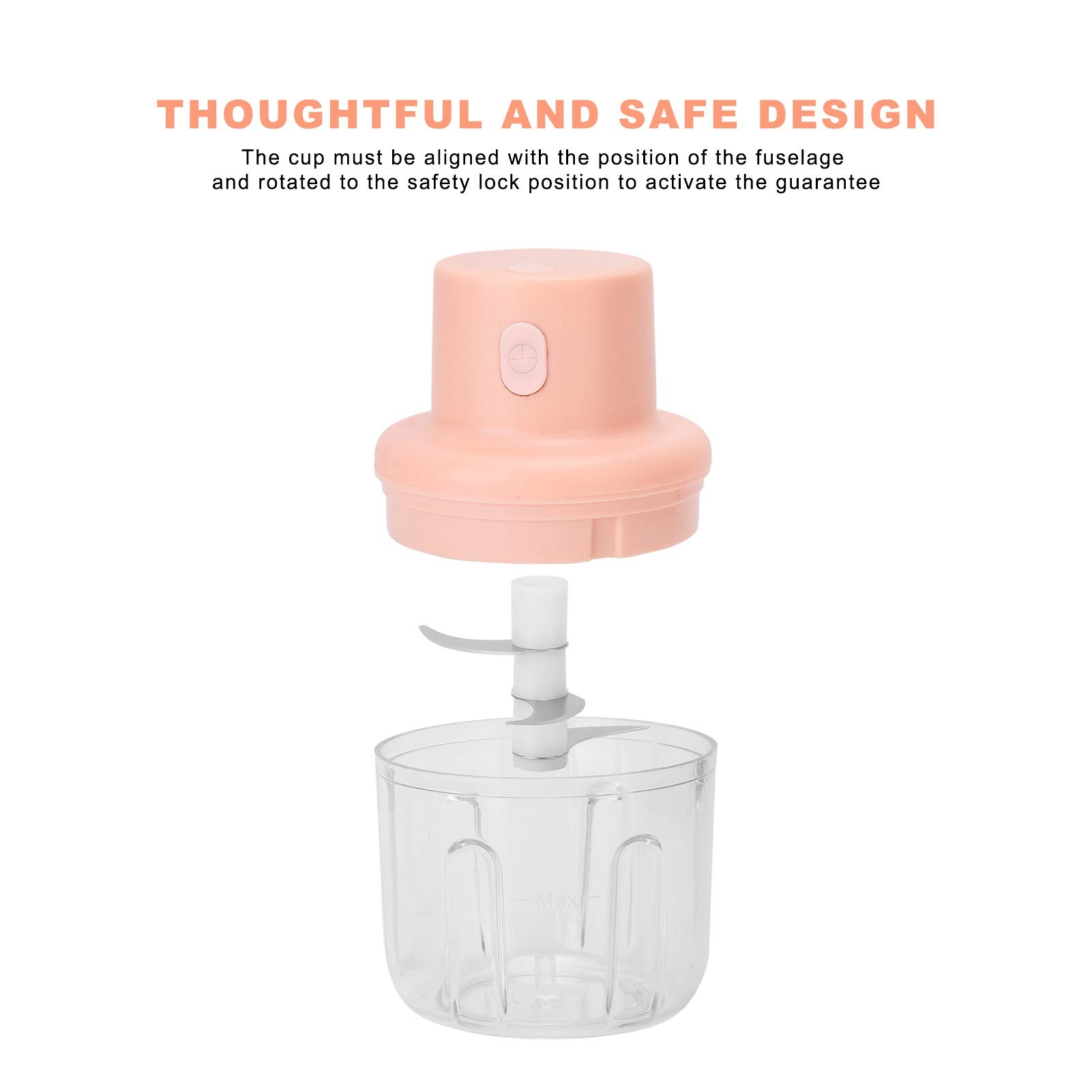 250ml Electric Meat Grinder & Food Chopper - USB Rechargeable Multifunctional Kitchen Appliance for Grinding Onion, Ginger, Garlic & Chili - Perfect for Baby Food Prep, Cooking & Meal Prepping
