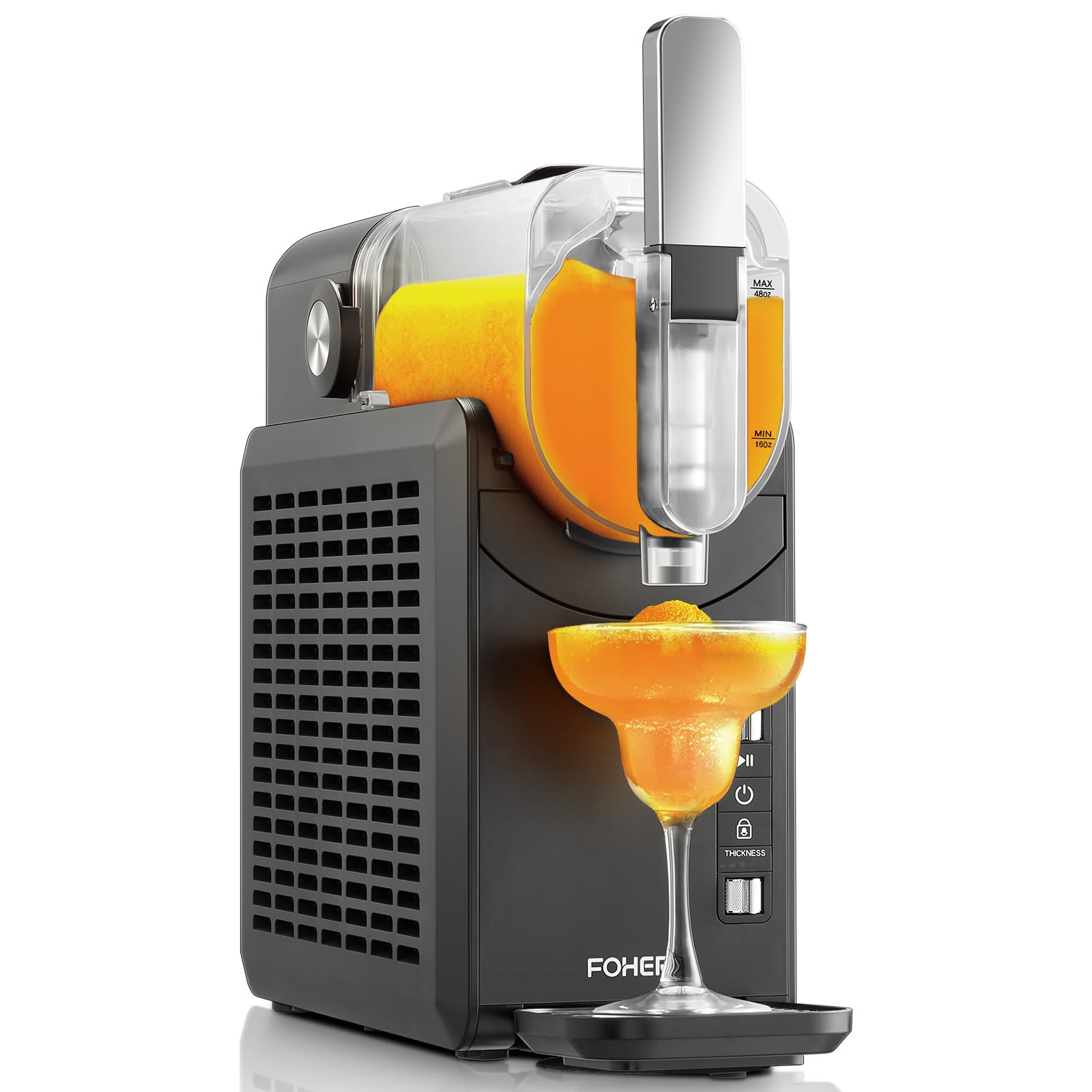 Professional Frozen Drink Maker with Quickfreeze Technology - 5 Preset Programs for Margaritas, Slushies & Frappés | Commercial & Home Use for Parties, Cafés & Restaurants | Black