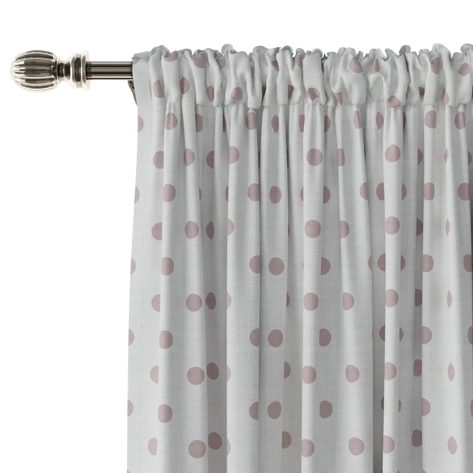 Stefana Silver Print Linen Curtains - Soft Top Blackout Drapes for Living Room & Bedroom Window Treatments