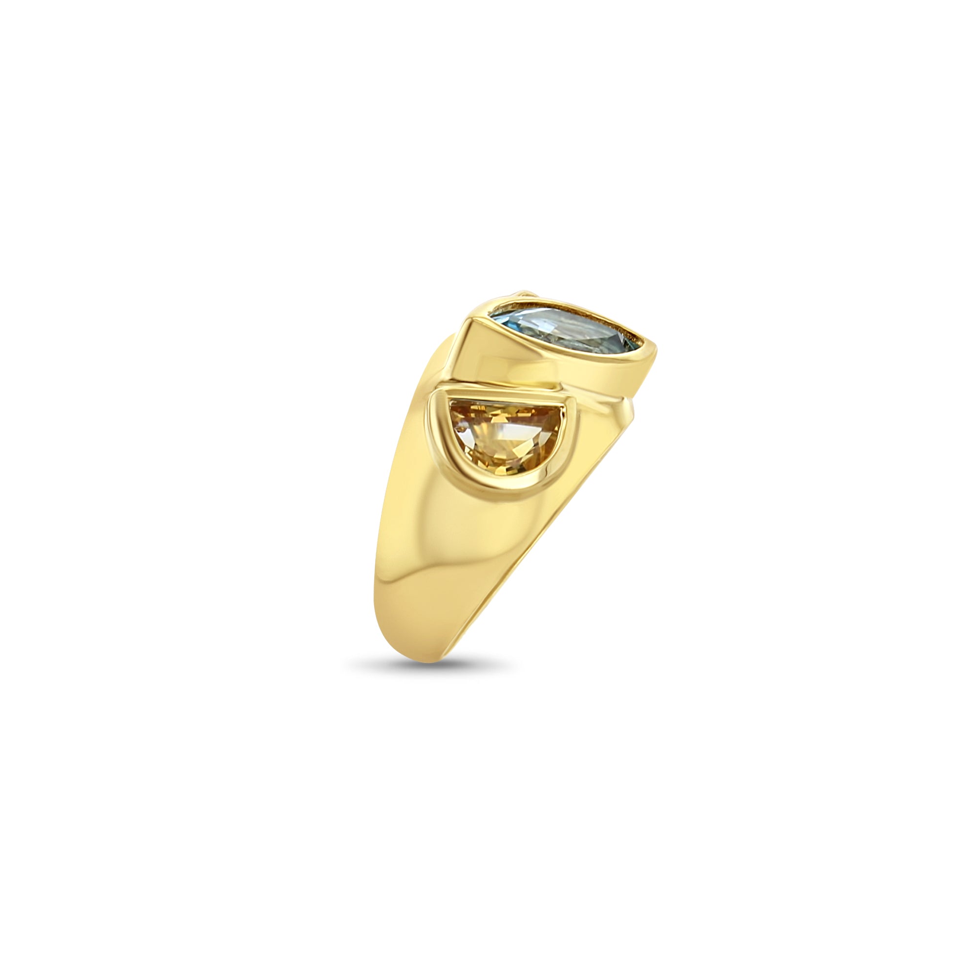 Vintage Style Aquamarine Amethyst Citrine Multi Stone Ring - Elegant Jewelry for Women, Perfect for Weddings, Parties & Everyday Wear