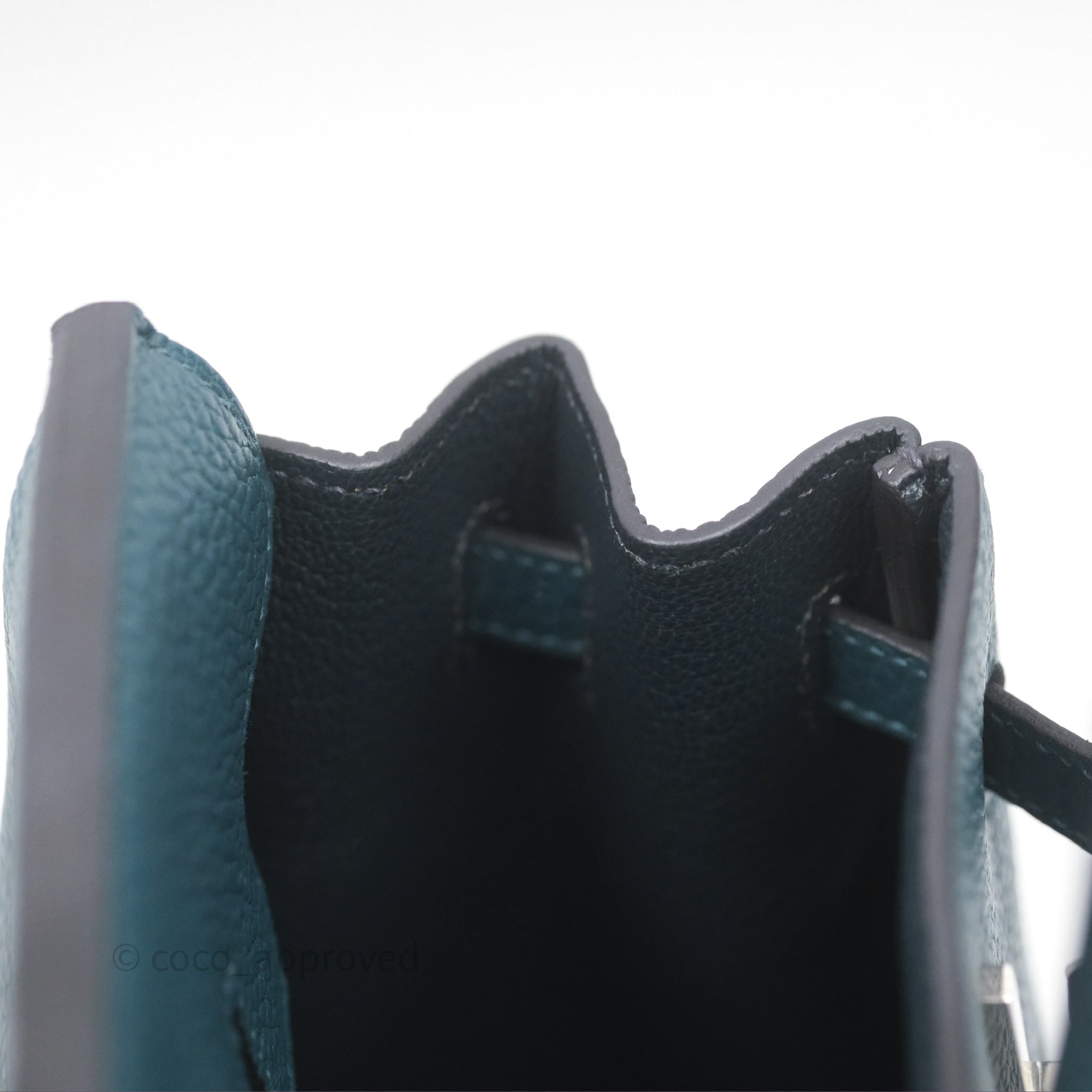 Luxury Hermès Birkin 25 Handbag - Vert Bosphore W0 / Bleu Océan Z7 Togo Leather with Palladium Hardware | Perfect for Work, Travel & Special Occasions