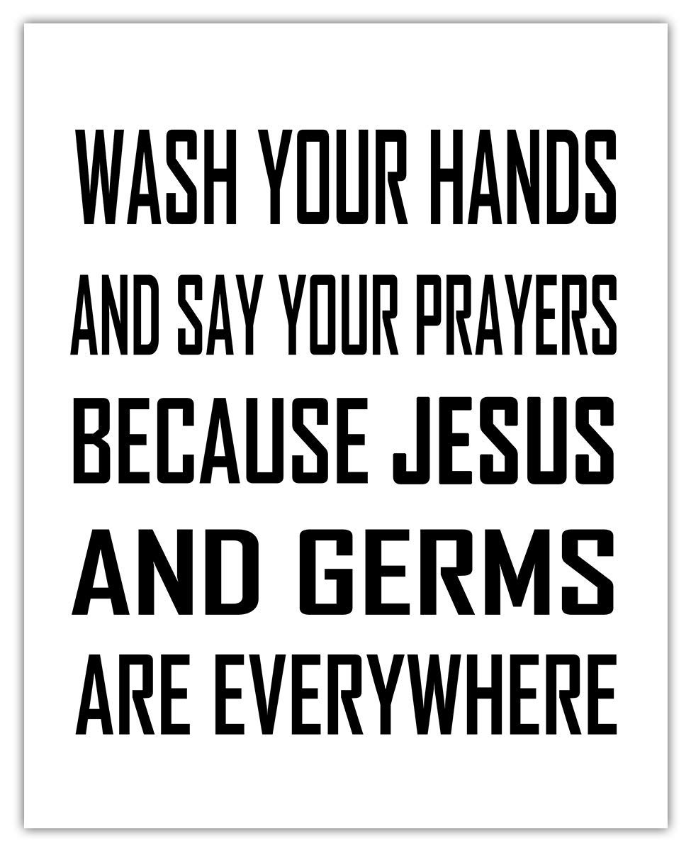 Farmhouse Bathroom Wall Art Set of 4 - Funny 8x10 Prints for Bathroom Decor