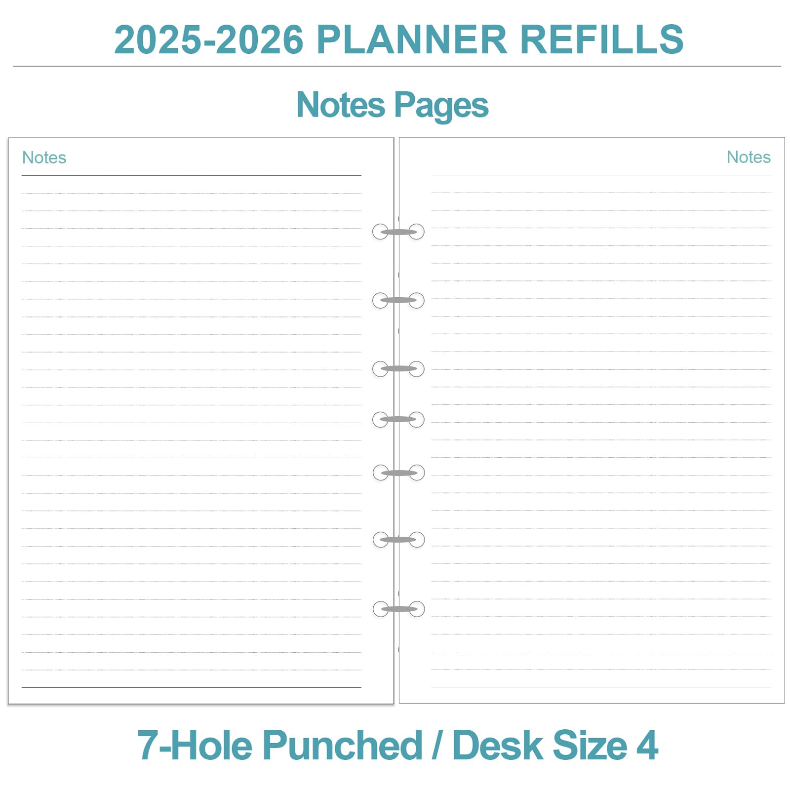 2025-2026 Planner Refills - Daily & Monthly Planner with Prioritized To-Do List, Notes & Appointment Schedule | July 2025-June 2026 | 7-Hole Punched | Desk Size 4 (5.8
