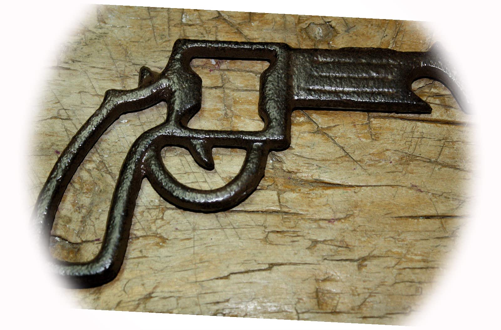 Vintage Cast Iron Pistol Beer Bottle Opener - Western Cowboy Style Hand Gun Bottle Opener for Home Bar, Man Cave & BBQ Parties - XL-0029QQQ by CharmingSS