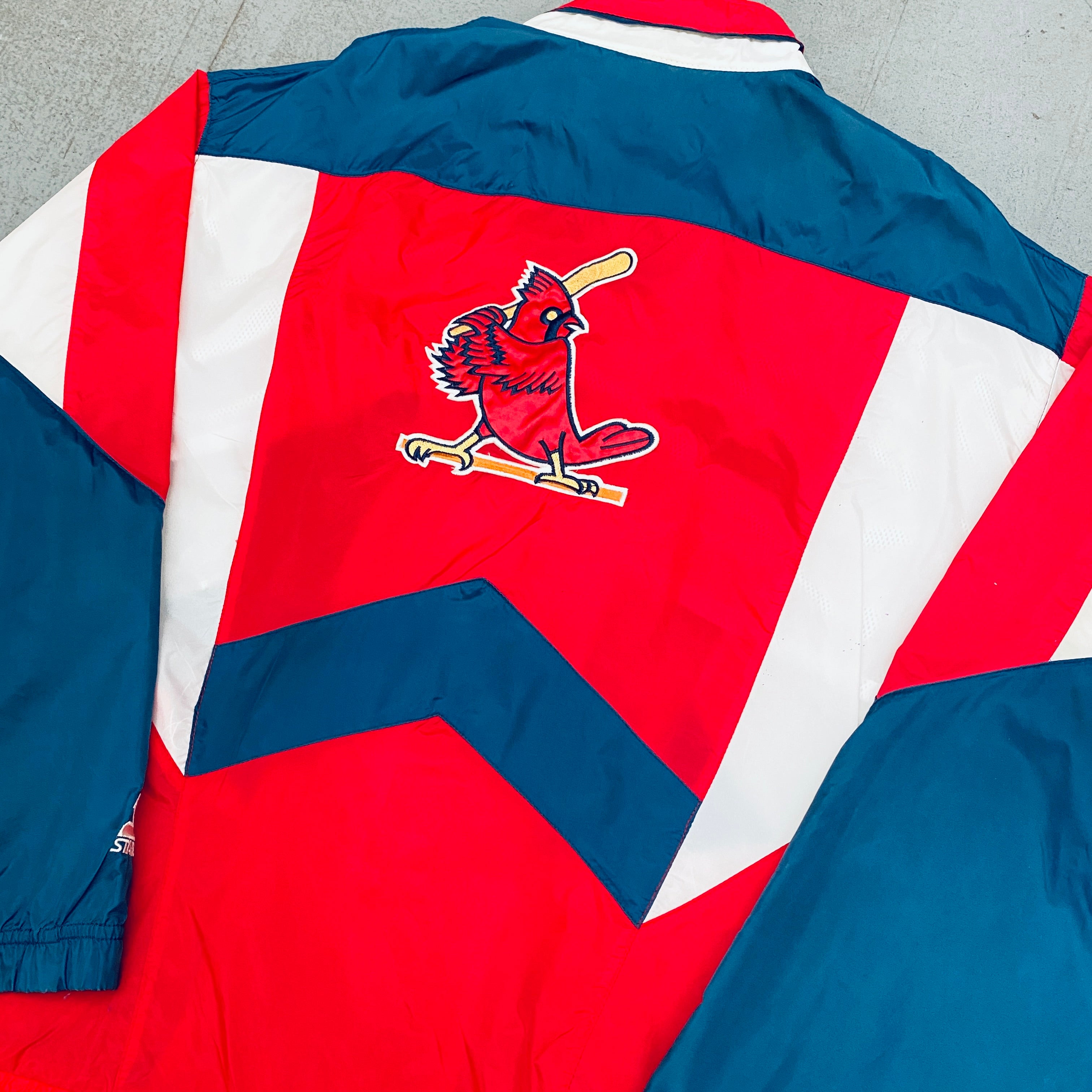 St. Louis Cardinals 1990s Full Zip Starter Windbreaker Jacket - Vintage MLB Baseball Fan Apparel for Men & Women - Perfect for Games, Tailgating & Casual Wear (Large)