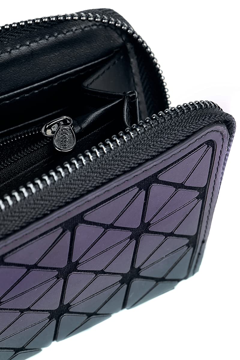 Lost Queen Women's Holographic Zip Around Wallet - Stylish RFID Blocking Clutch Purse for Everyday Use, Travel & Night Out