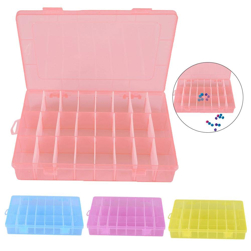 4-Piece Plastic Jewelry Storage Box Organizer for Beads, Rings, Earrings - Perfect for Travel, Home & Gift Organization