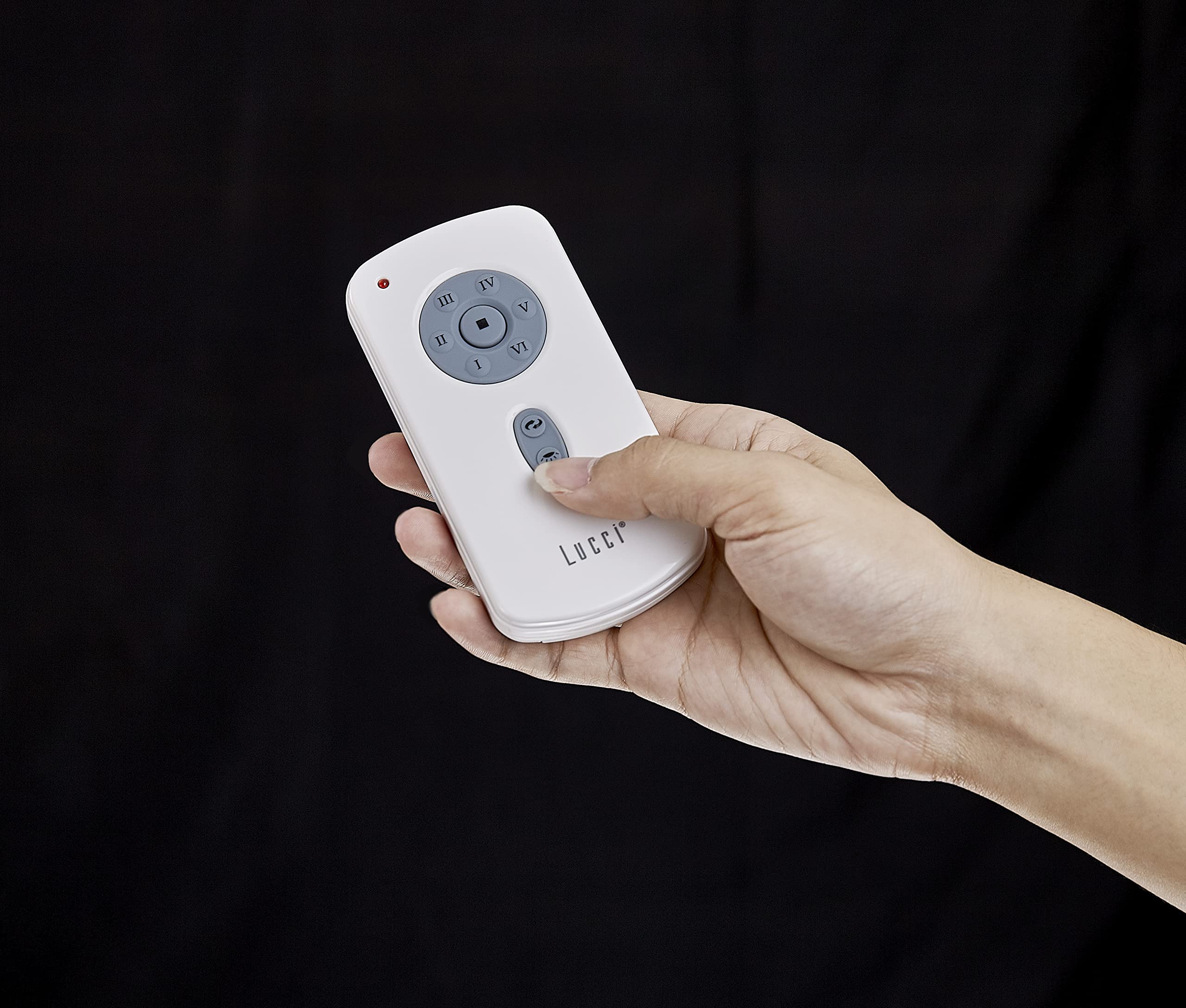 Lucci Air 52052802 White Remote Control - 4.2 Inch Wireless Remote for Ceiling Fans & Lights | Perfect for Living Room, Bedroom & Home Office