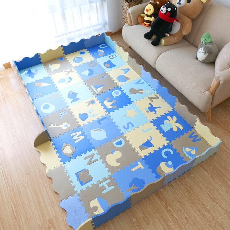 Non-Toxic Foam Puzzle Play Mat (28-Piece Set) - 12