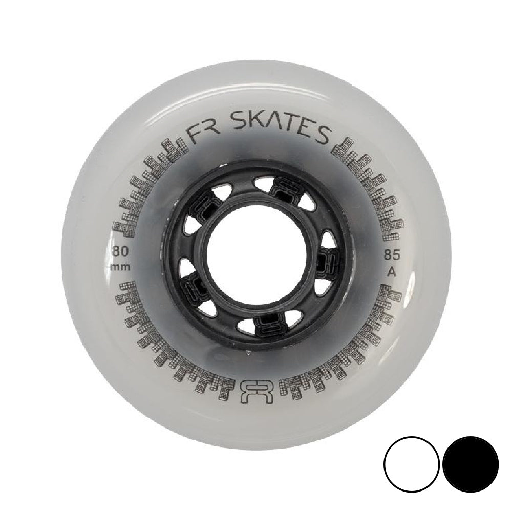FR Downtown 80mm High Performance Inline Skate Wheels - 4 Pack Set for Speed Skating, Fitness Rollerblading & Outdoor Sports