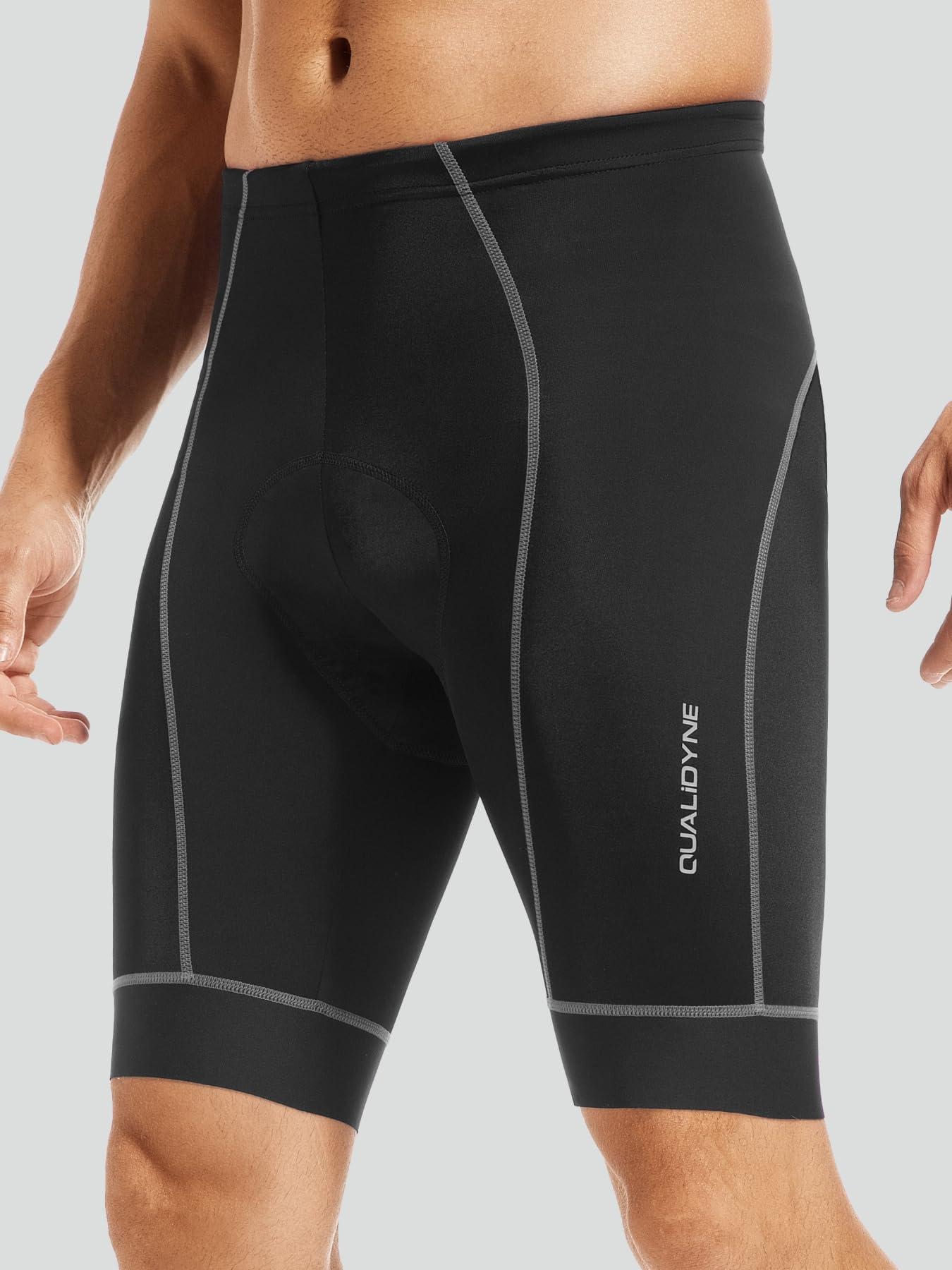 Qualidyne Men's Cycling Shorts with 3D Padded Liner - Breathable Bike Pants for Road & Mountain Biking - Perfect for Long Distance Cycling and Outdoor Sports