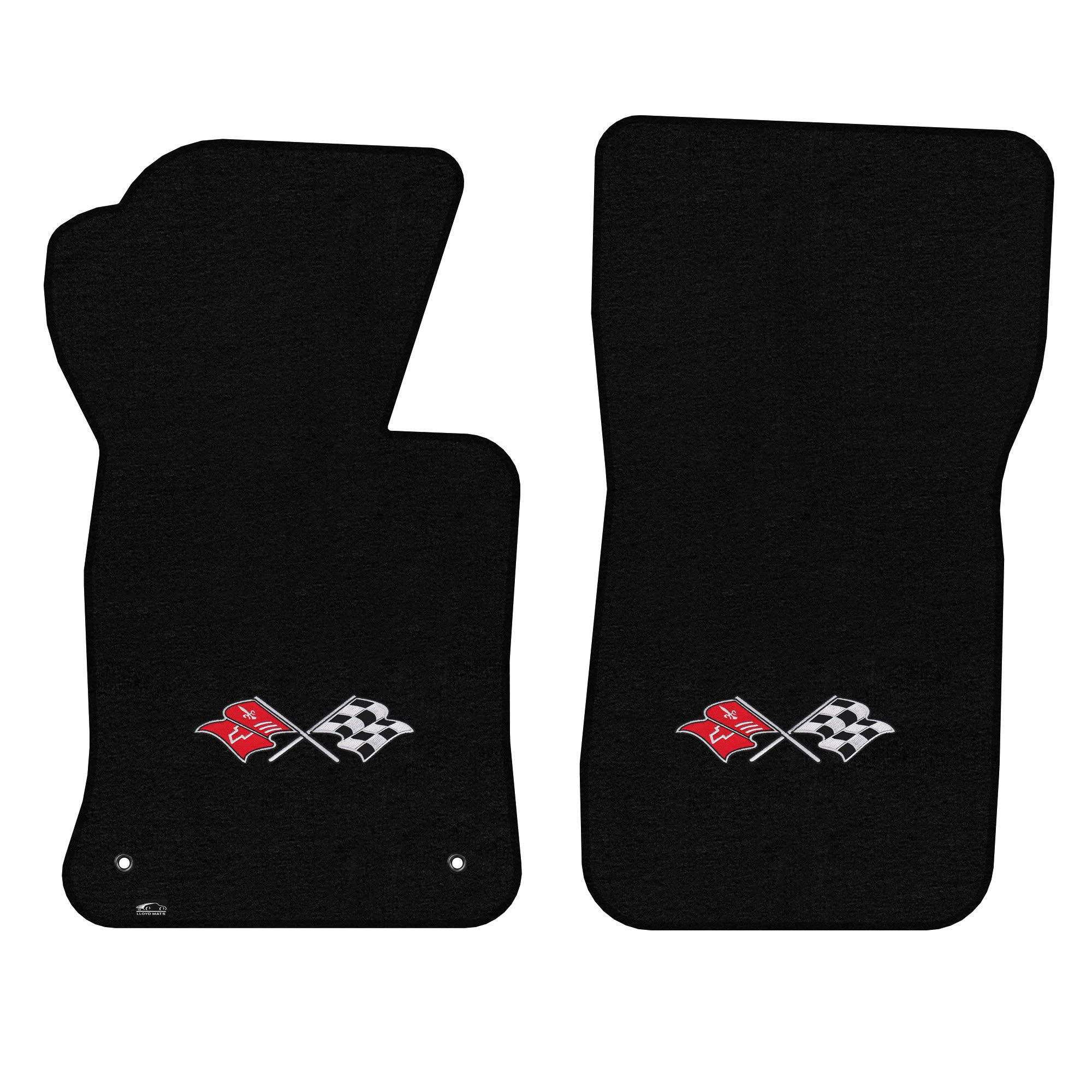 Premium Custom-Fit Lloyd Mats Carpeted Floor Liners for 1963-1967 C2 Corvette - 2-Piece Front Set in Luxurious Black Carpet | Ultimate Protection & Style for Classic Car Enthusiasts