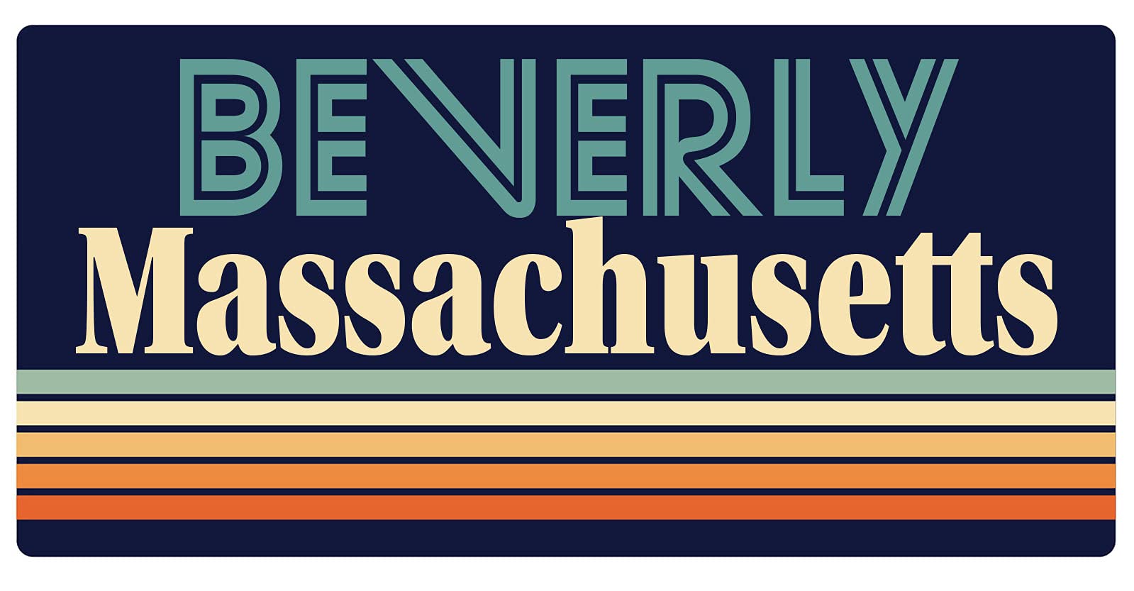 Vintage Beverly Massachusetts 5 x 2.5-Inch Refrigerator Magnet - Retro Souvenir Fridge Decor for Collectors & Travel Lovers - Perfect for Kitchens, Offices & Gifts